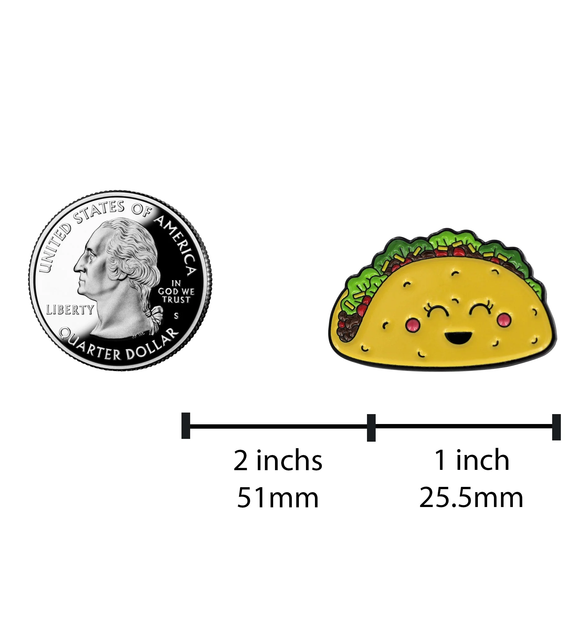 Kawaii Cute Taco Enamel Pin Lapel Pins Great Gift for Taco Lovers - Image 3