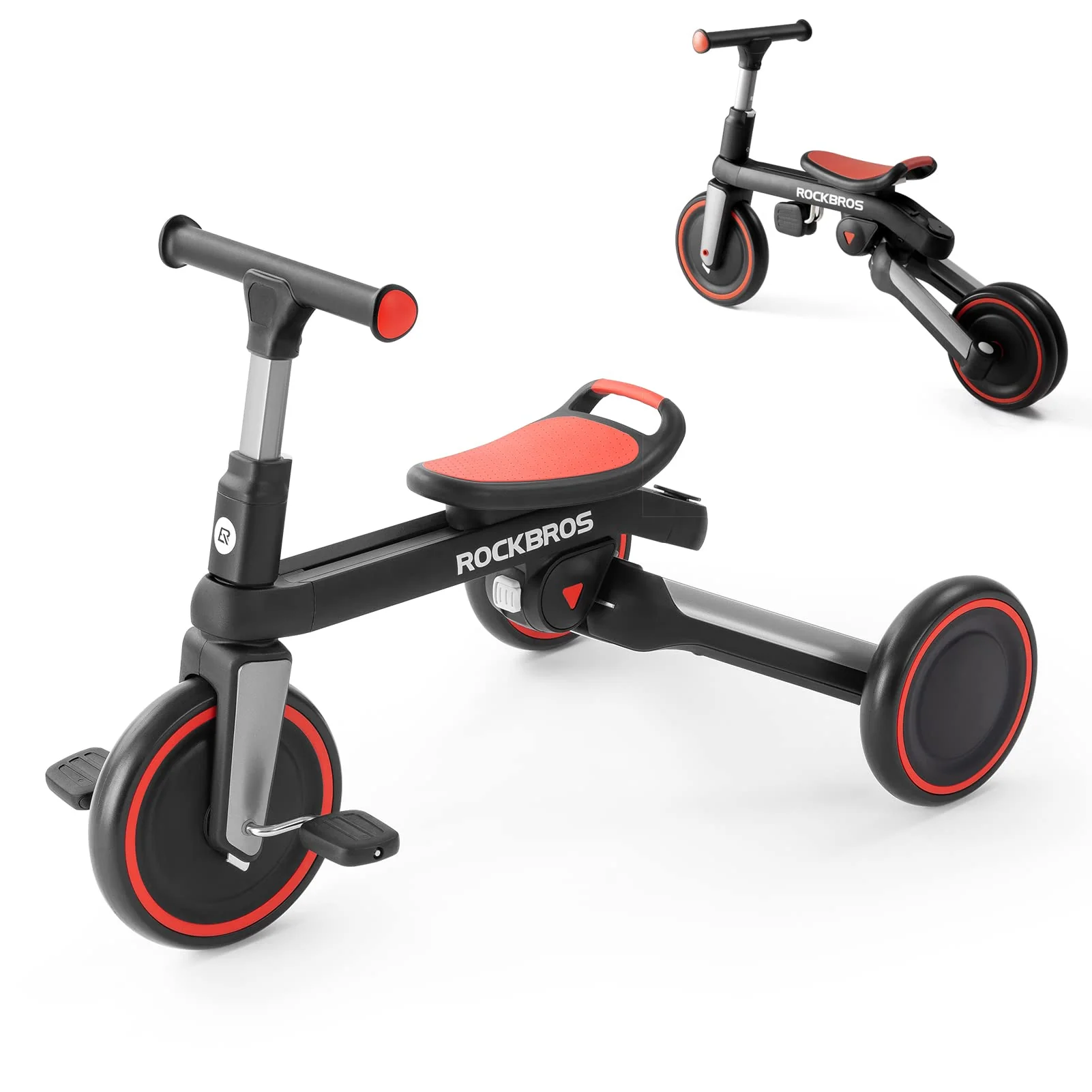 Kids 3 in 1 Tricycle Adjustable Seat Removable Pedals Toddler Ride On Bike - Image 2