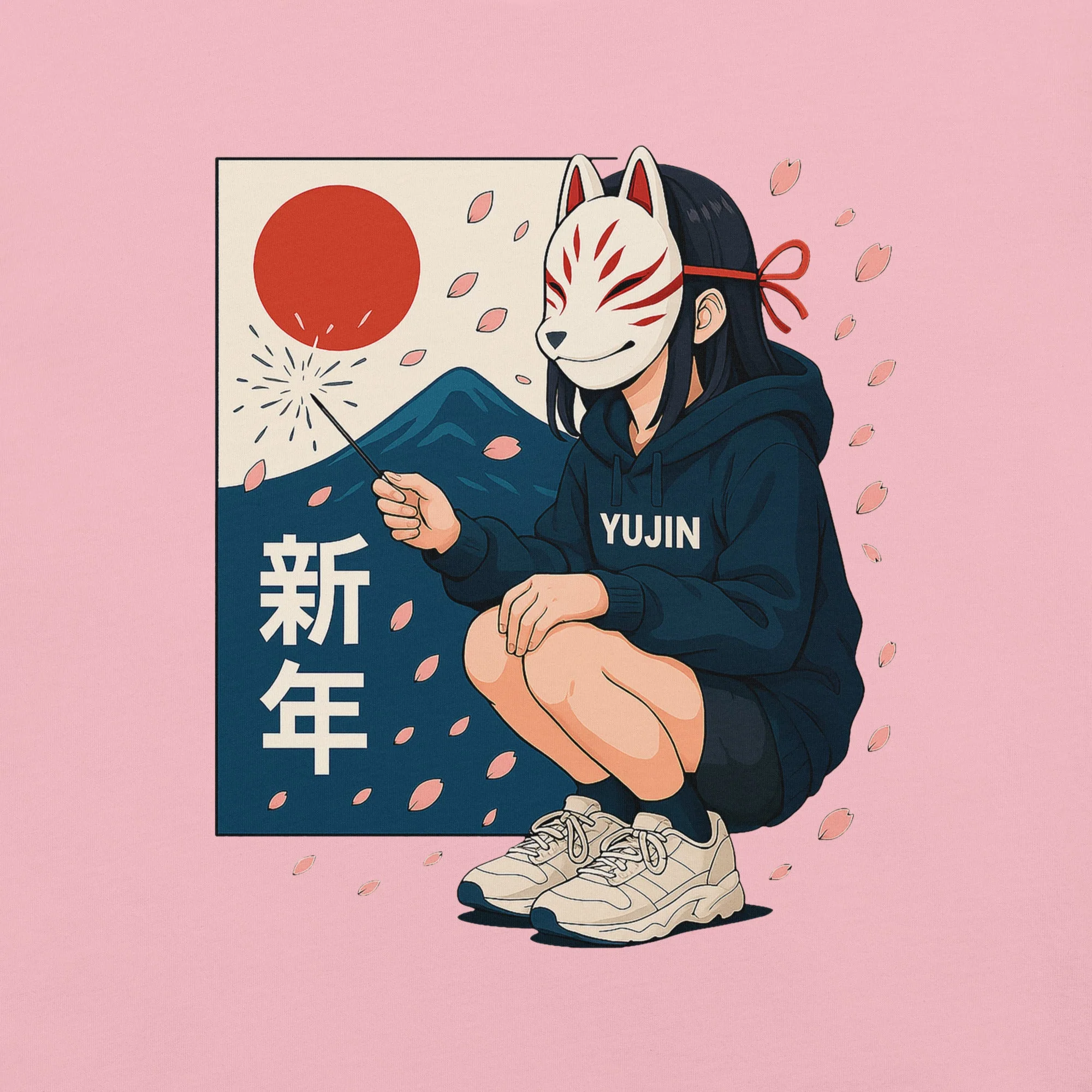 Kitsune Spark Sakura T-Shirt - Image 12