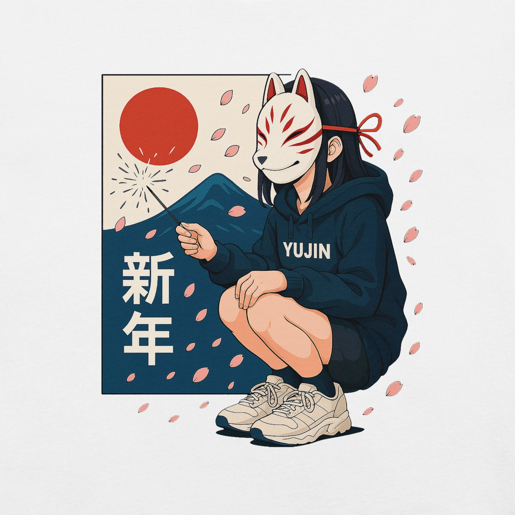 Kitsune Spark Sakura T-Shirt - Image 6