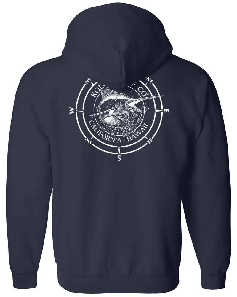 Koloa Black Marlin Tall Zip Hoodie - Image 12