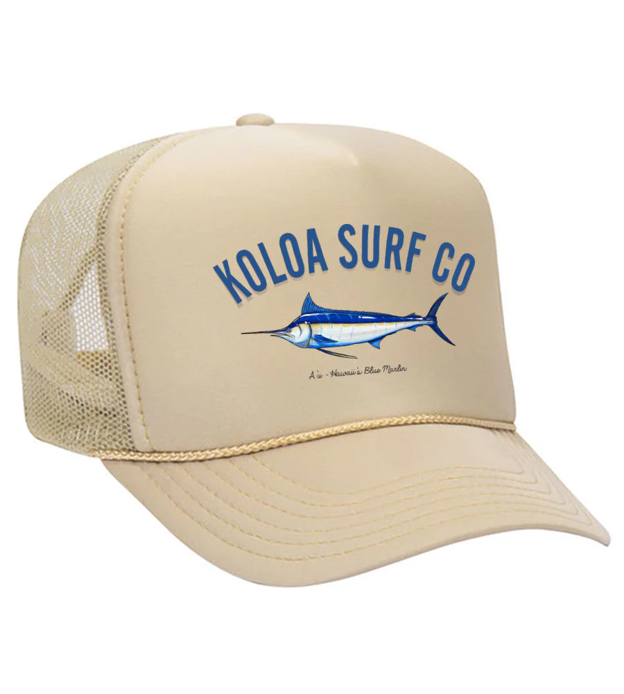 Koloa Blue Marlin Foam Trucker Hat - Image 10