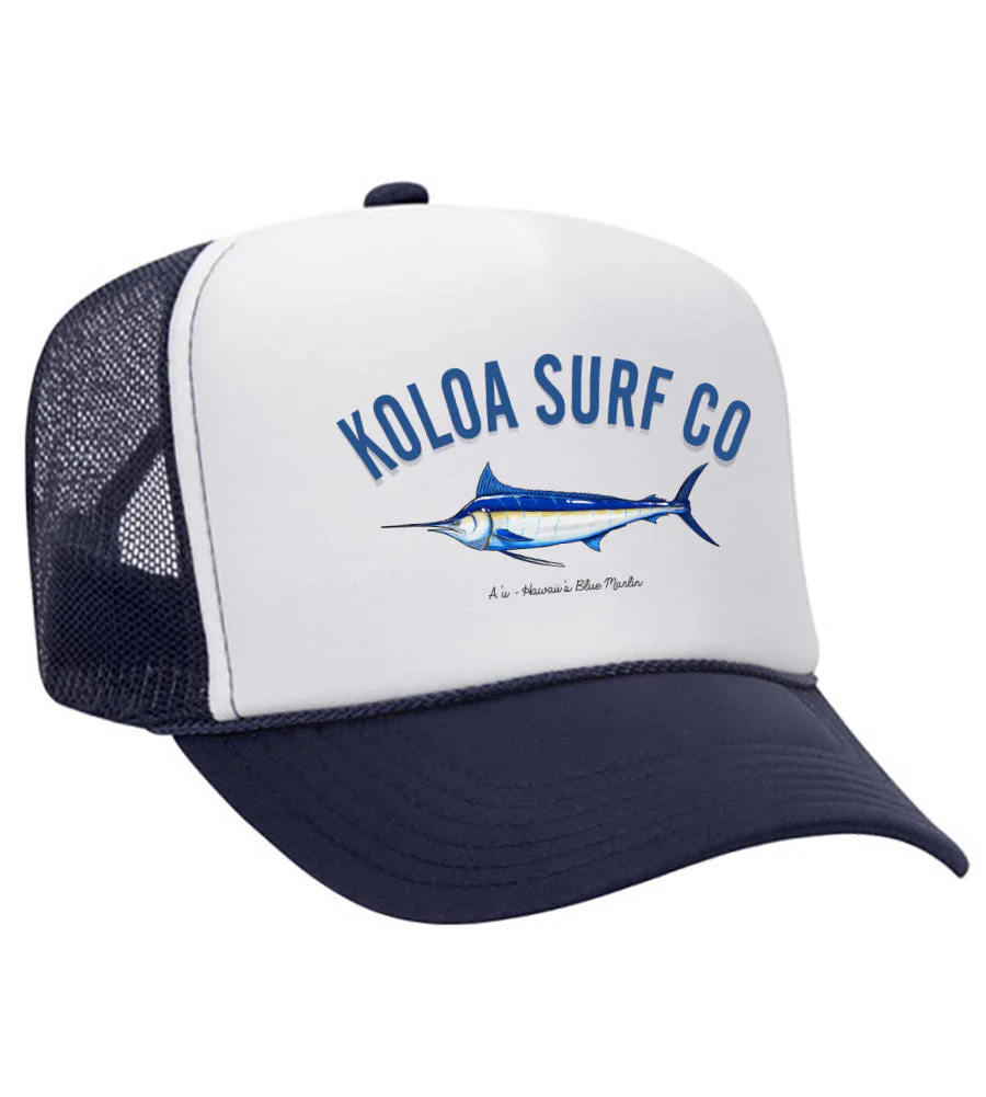 Koloa Blue Marlin Foam Trucker Hat - Image 2