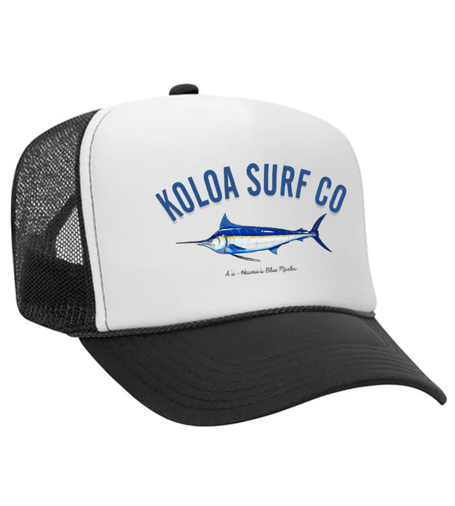 Koloa Blue Marlin Foam Trucker Hat - Image 5