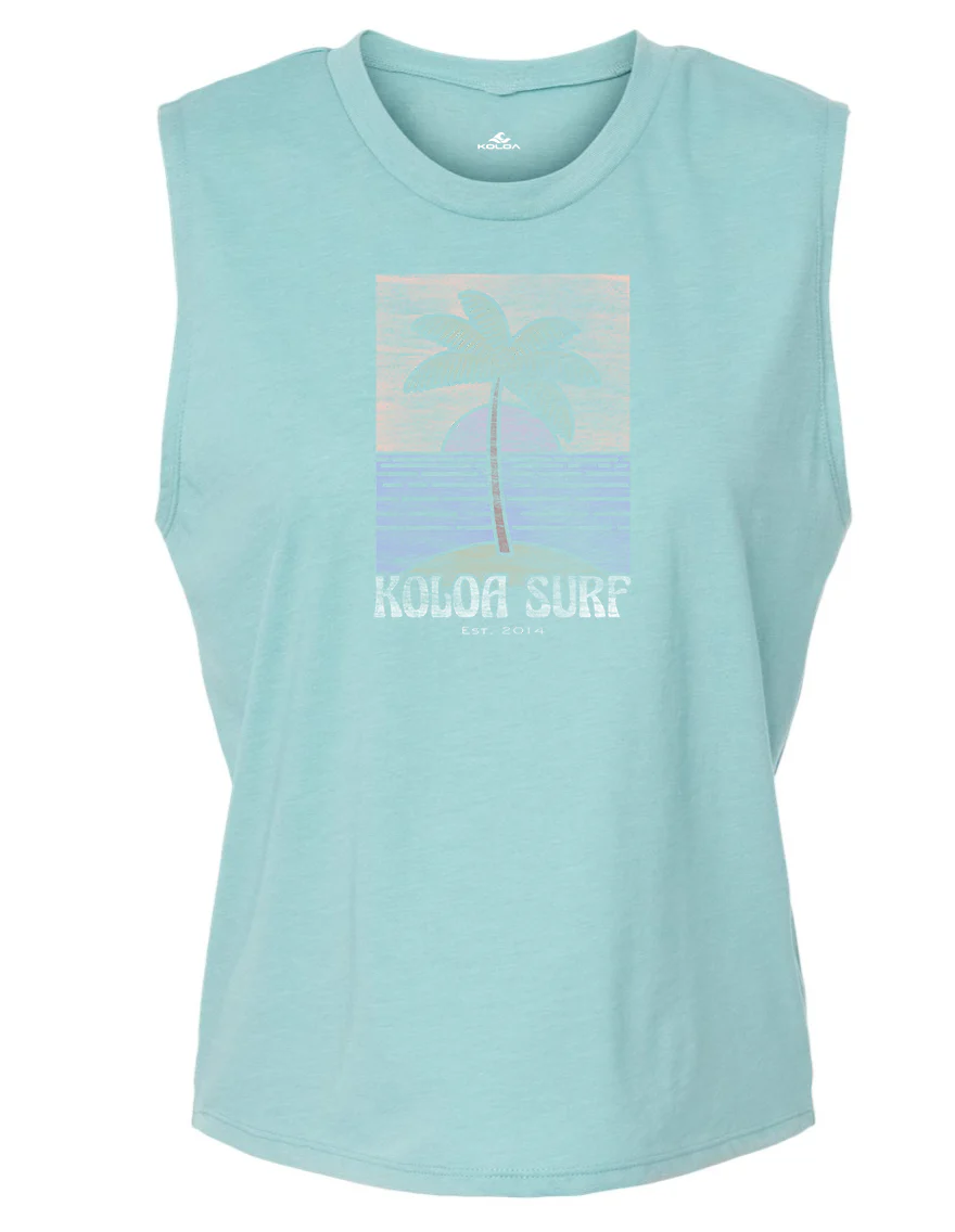Koloa Boho Palm Crop Muscle Tank - Image 2