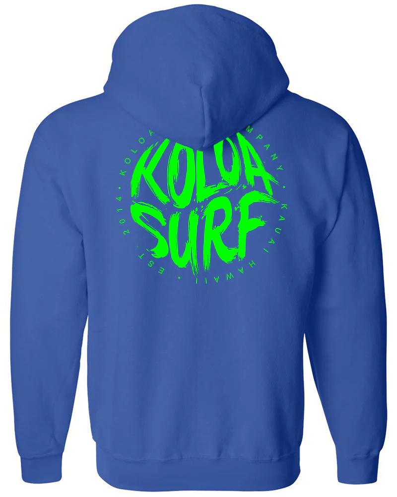 Koloa Brush Logo Tall Zip Hoodie - Image 8