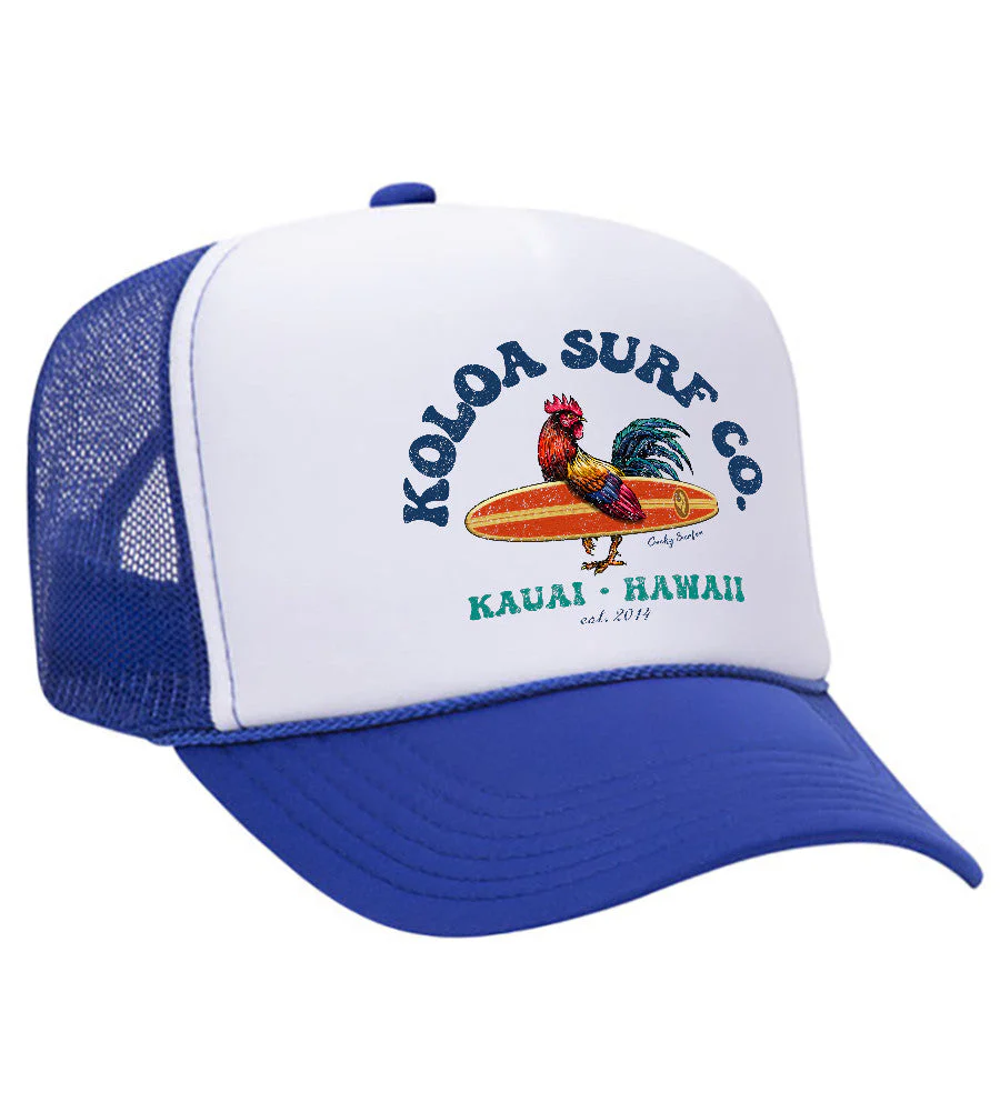 Cocky Surfer Foam Trucker Hat - Classic Mesh Snapback Cap - Image 11