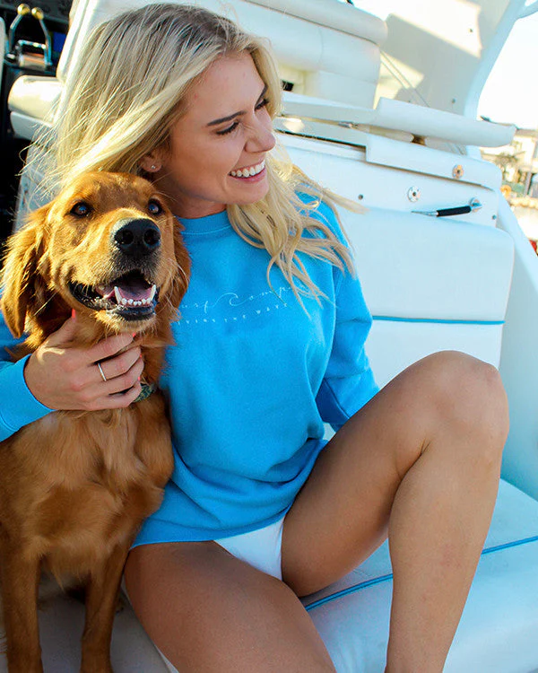 Koloa Cursive Sweatshirt- Light Blue - Image 2