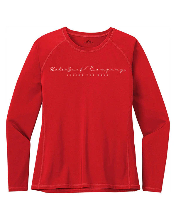 Koloa Cursive Women's Long Sleeve Rash Guard - Image 2