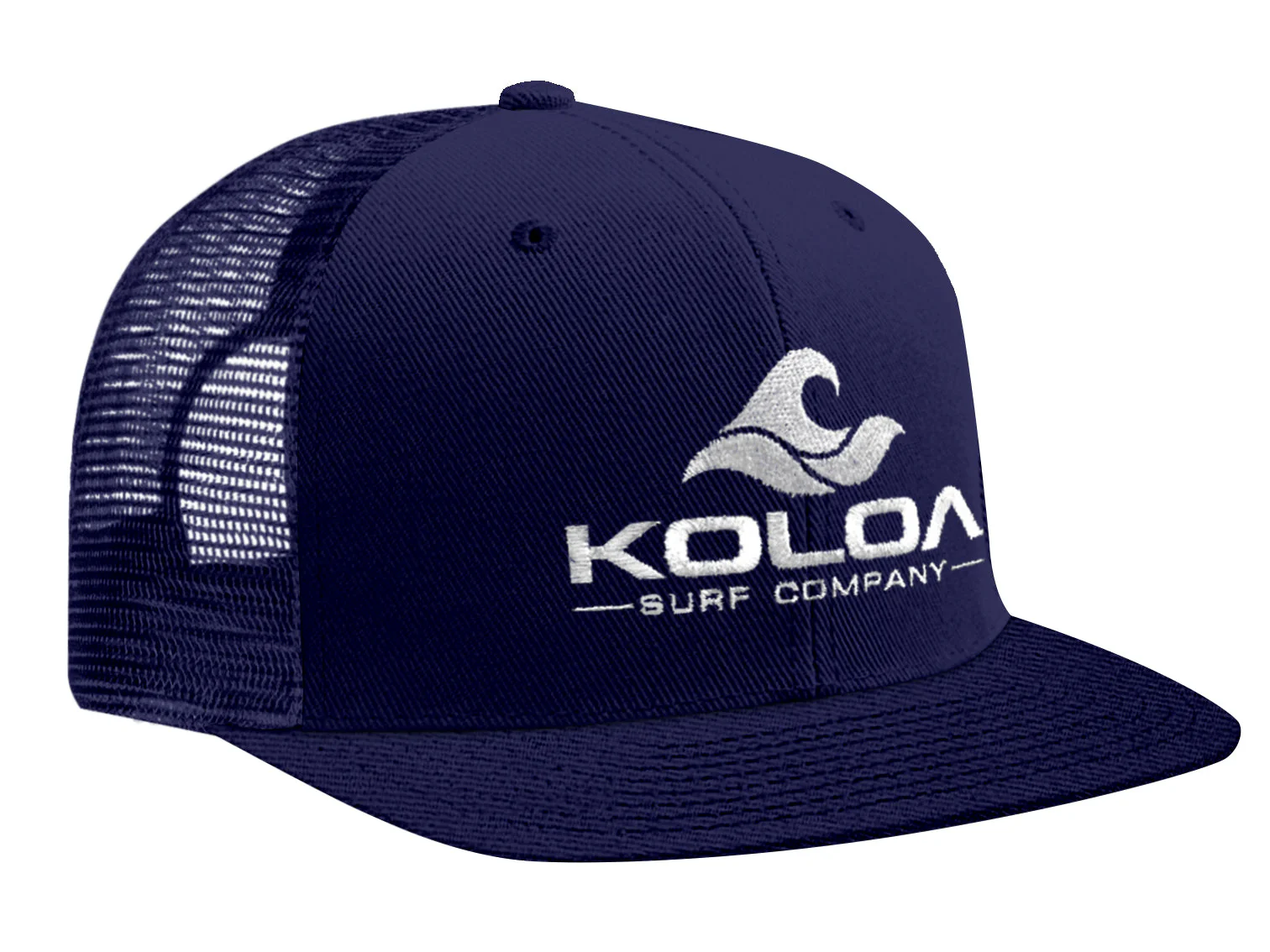Koloa Embroidered Classic Wave Mesh Snapback Trucker Hat - Image 13