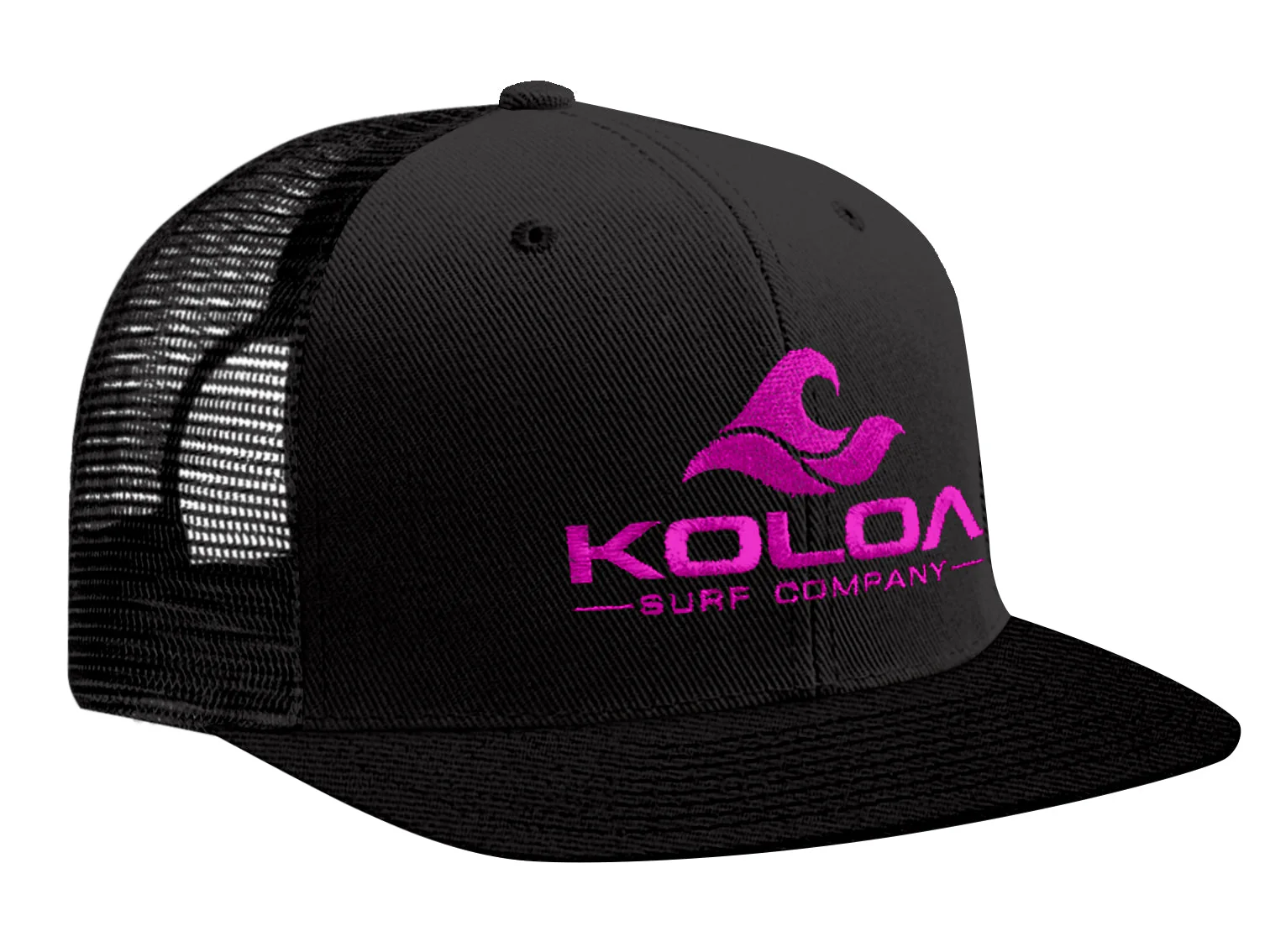 Koloa Embroidered Classic Wave Mesh Snapback Trucker Hat - Image 5