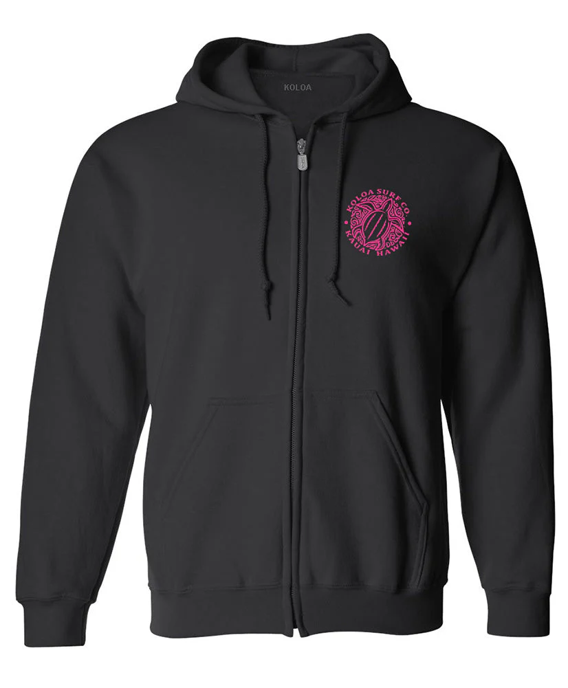 Koloa Hawaiian Honu Turtle Tall Zip Hoodie - Image 4
