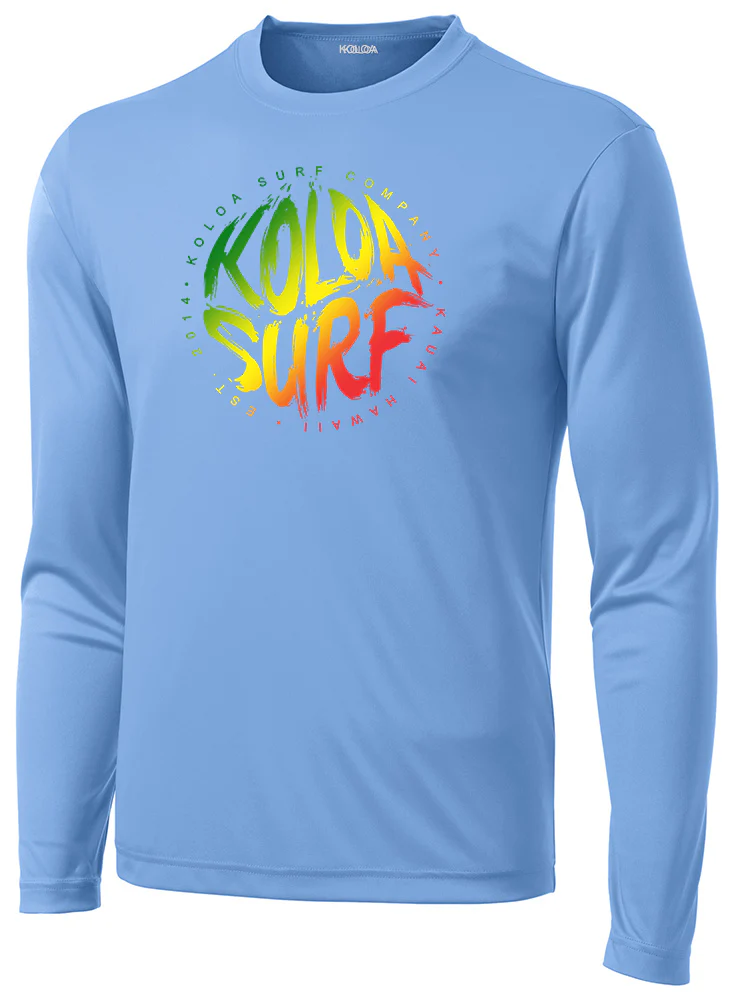 Koloa Tie-Dye Brush Moisture Wicking Long Sleeve T-Shirt - Image 5