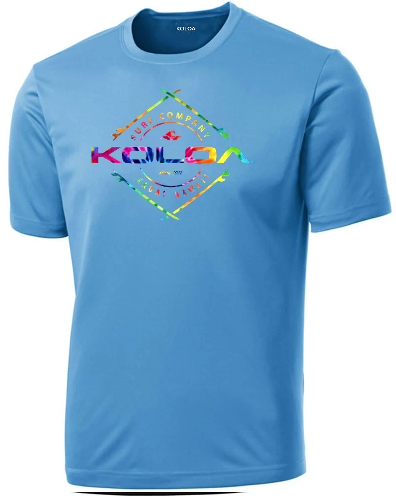 Koloa Tie-Dye Diamond Boards Moisture Wicking Tee - Image 6