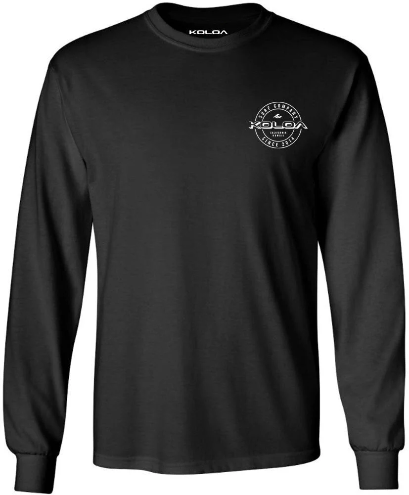 Koloa White Wedge Logo Long Sleeve T-Shirt - Image 3