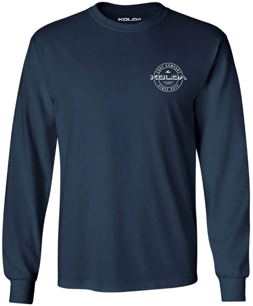 Koloa White Wedge Logo Long Sleeve T-Shirt - Image 5