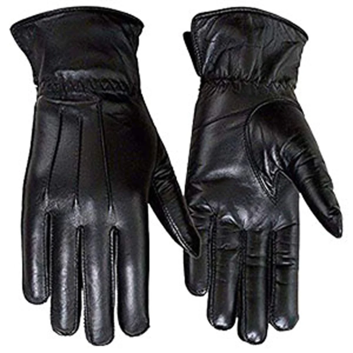 Ladies Warm Winter Dress And Work Gloves, Thermal Lining, Genuine Black Leather - Image 13