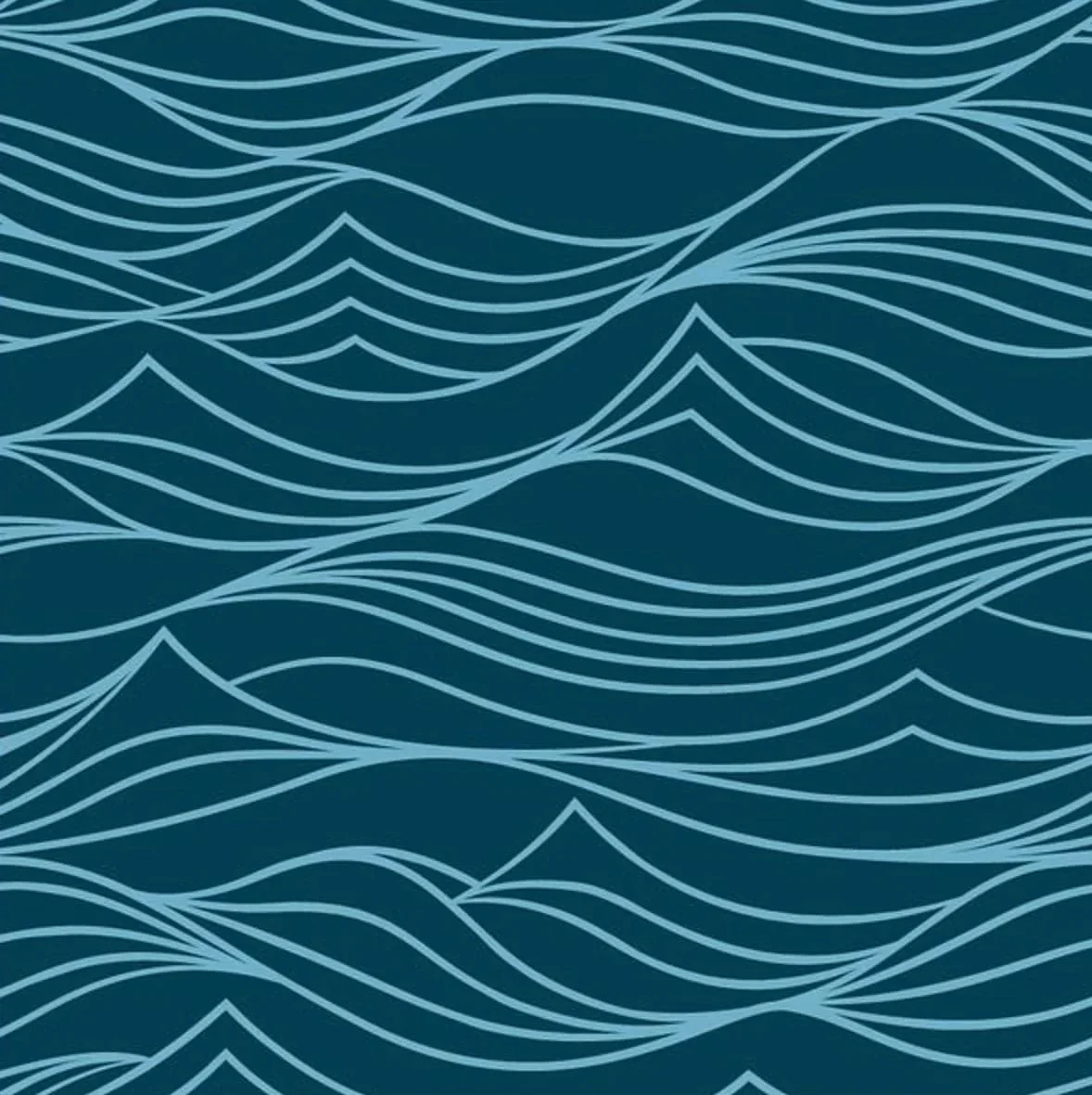 Large Reusable Cloth Furoshiki Gift Wrap | Whales & Waves - Image 5