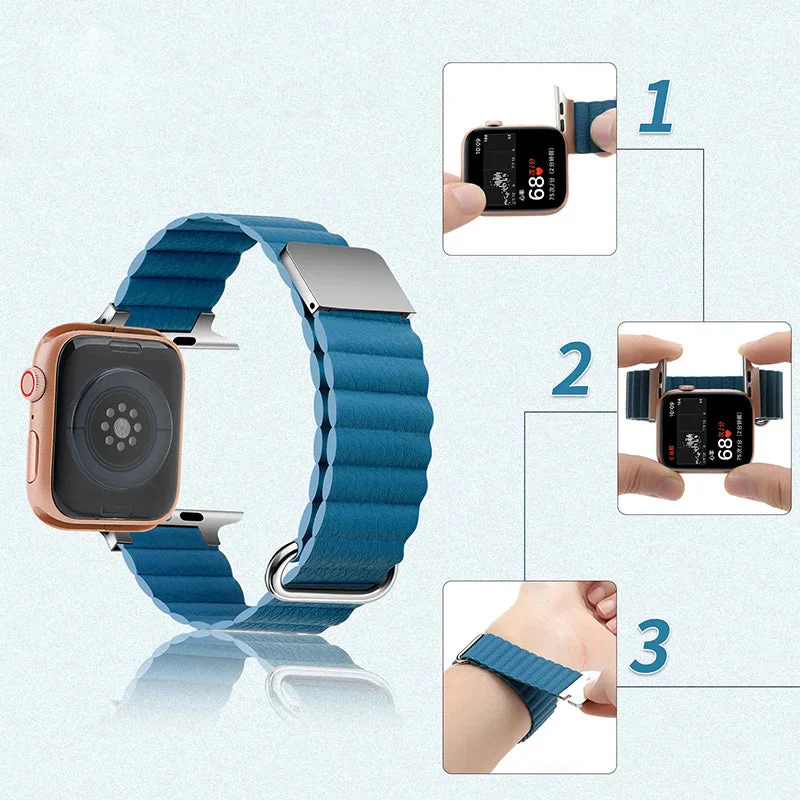 Leather Apple Watch Band Series 11/10/9/8/7/6/5/4/ SE / Ultra 1/2/3 - Image 5