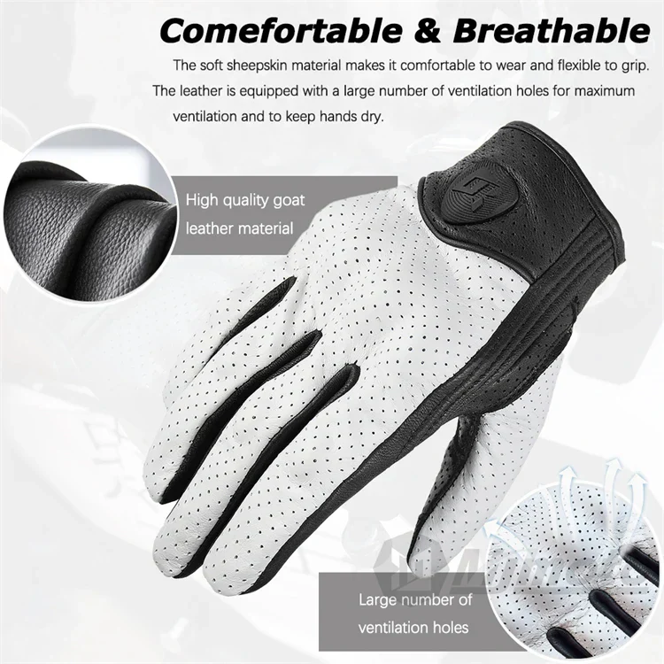 Leather Gloves Retro Biker - Image 10