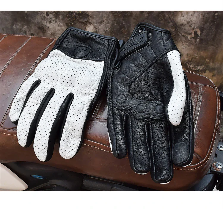 Leather Gloves Retro Biker - Image 18