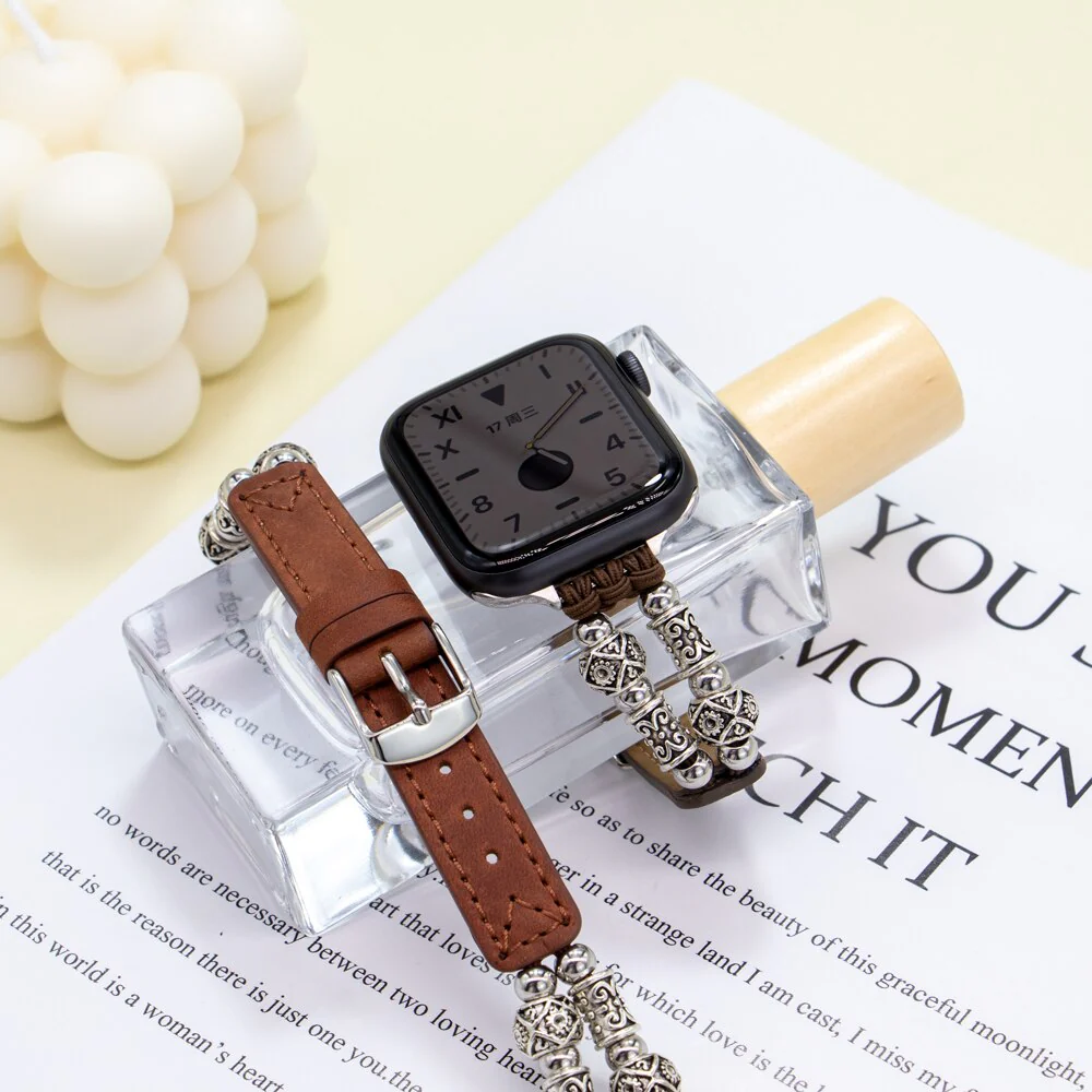 Leather Retro Apple Watch Band Series 11/10/9/8/7/6/5/4/ SE / Ultra 1/2/3 - Image 6