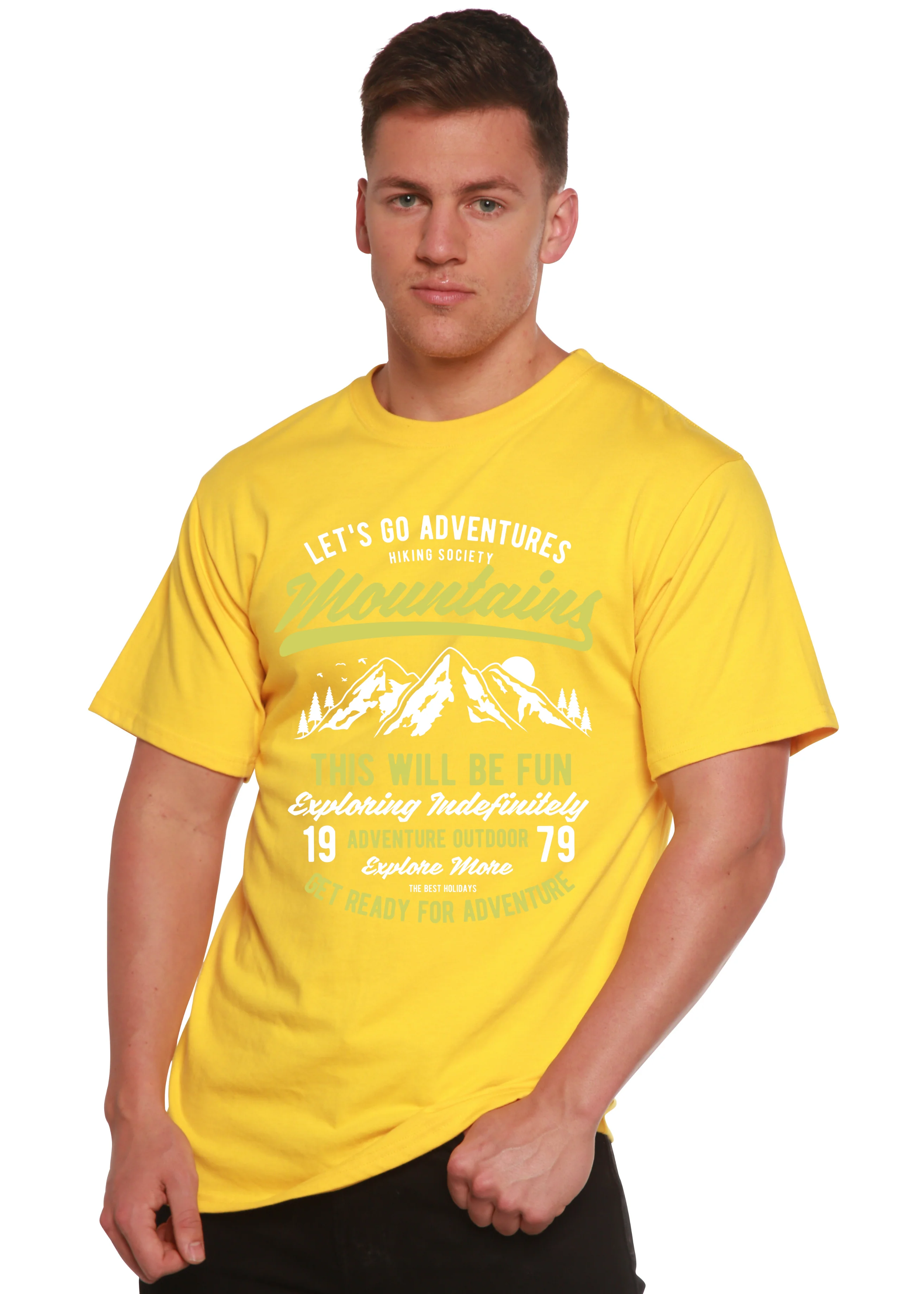 Let's Go Adventure Men's Bamboo Viscose/Organic Cotton Short Sleeve Graphic T-Shirt - Image 8