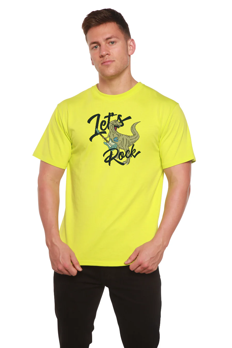 Lets Rock Men's Bamboo Viscose/Organic Cotton Short Sleeve Graphic T-Shirt - Image 6