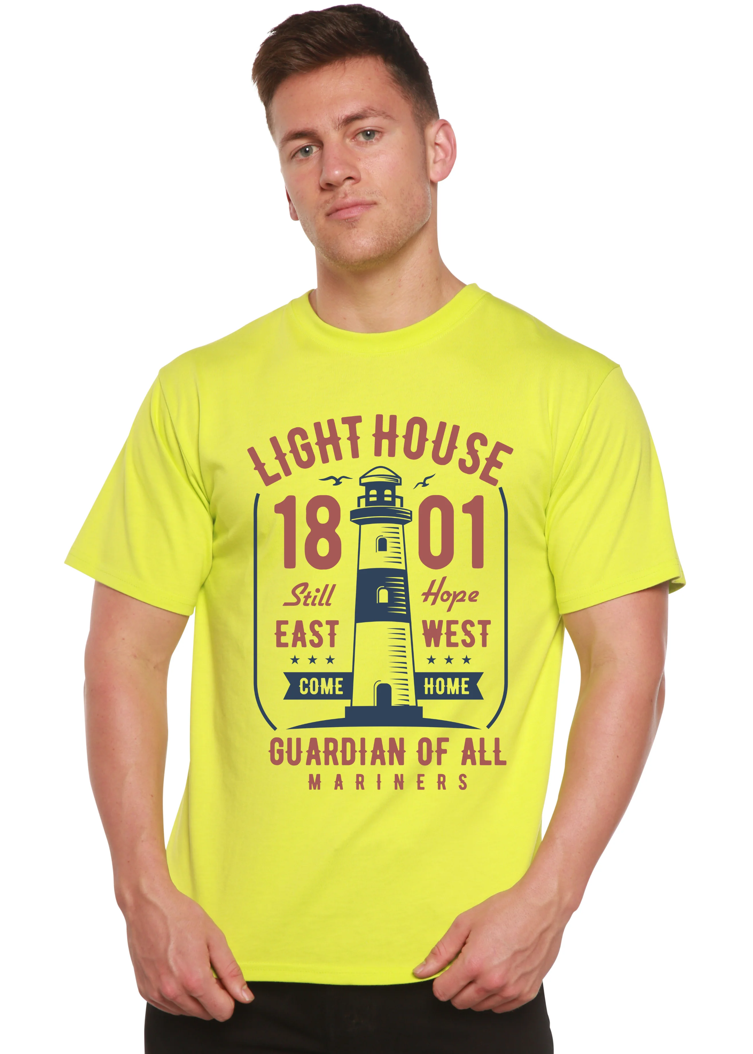Light House Men's Bamboo Viscose/Organic Cotton Short Sleeve Graphic T-Shirt - Image 5