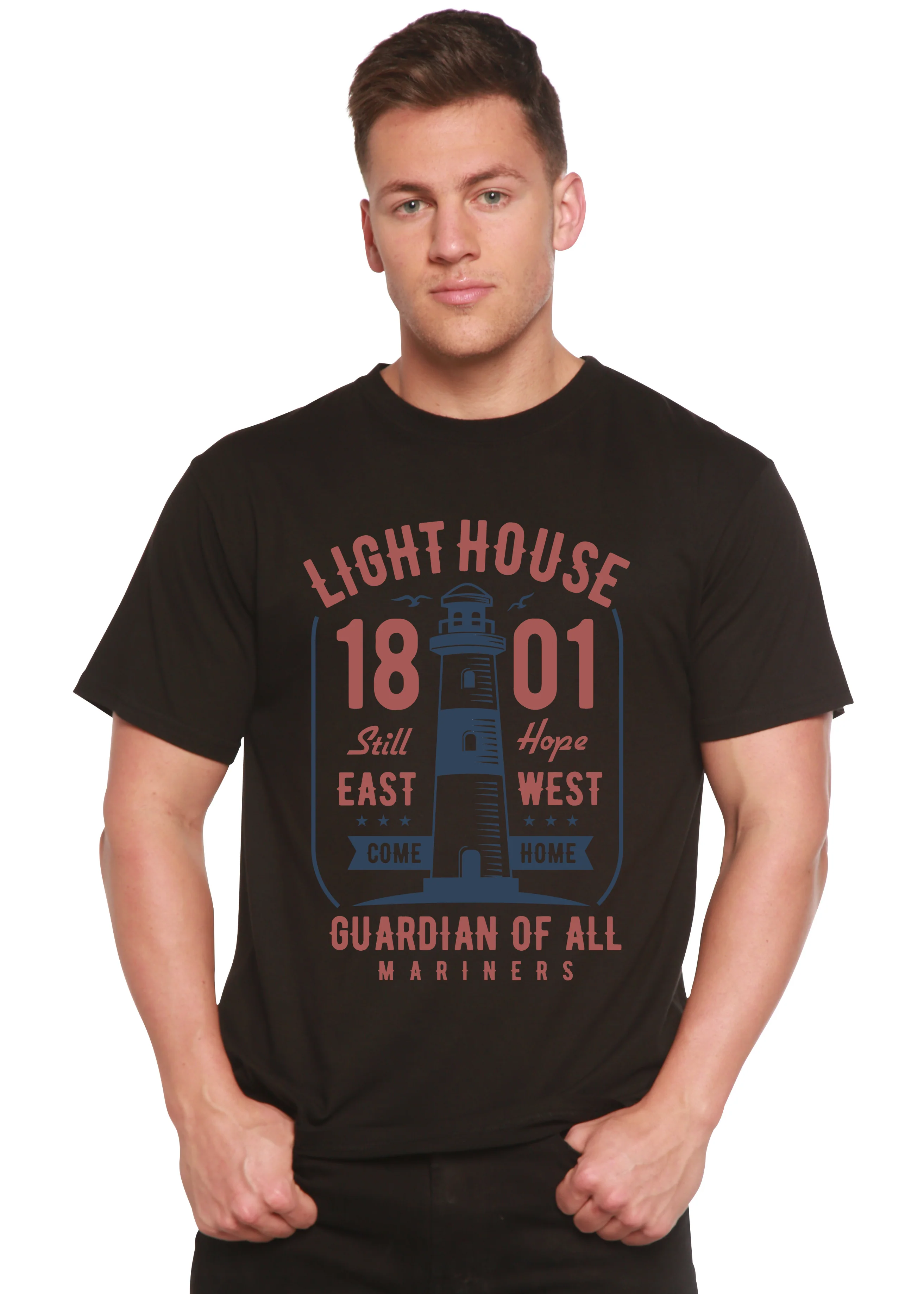Light House Men's Bamboo Viscose/Organic Cotton Short Sleeve Graphic T-Shirt - Image 7