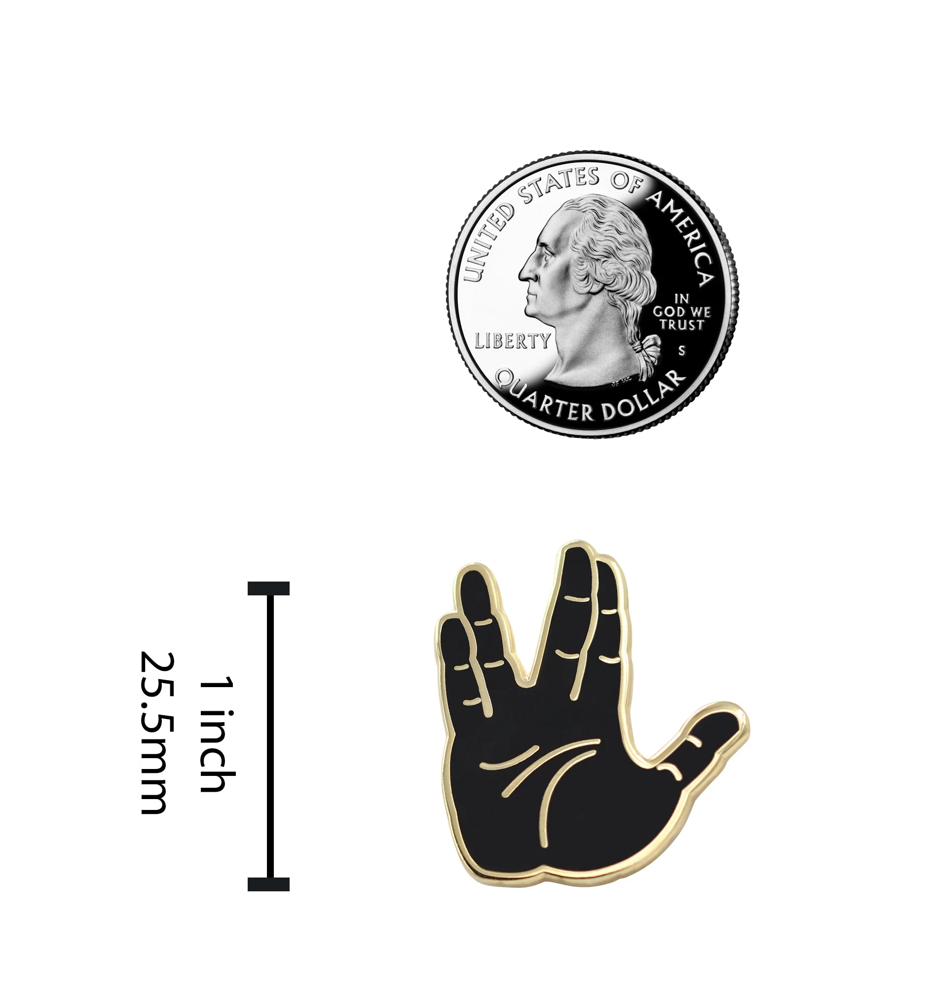 Live Long &amp; Prosper Emoji – Star Trek Enamel Pin - Image 5