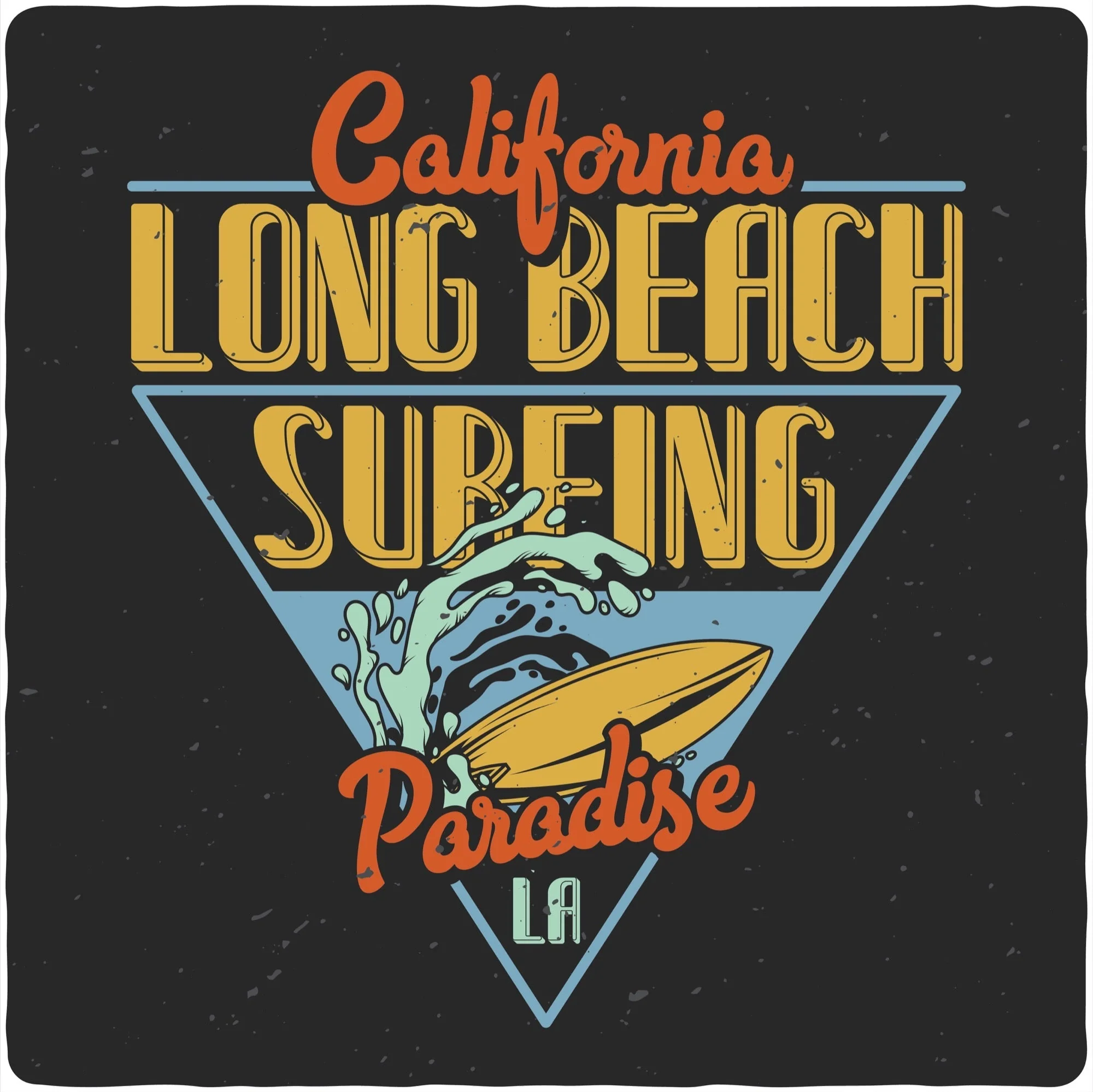 Long Beach Surfing Printed Men's Bamboo Viscose/Organic Cotton Short Sleeve Graphic T-Shirt - Image 2