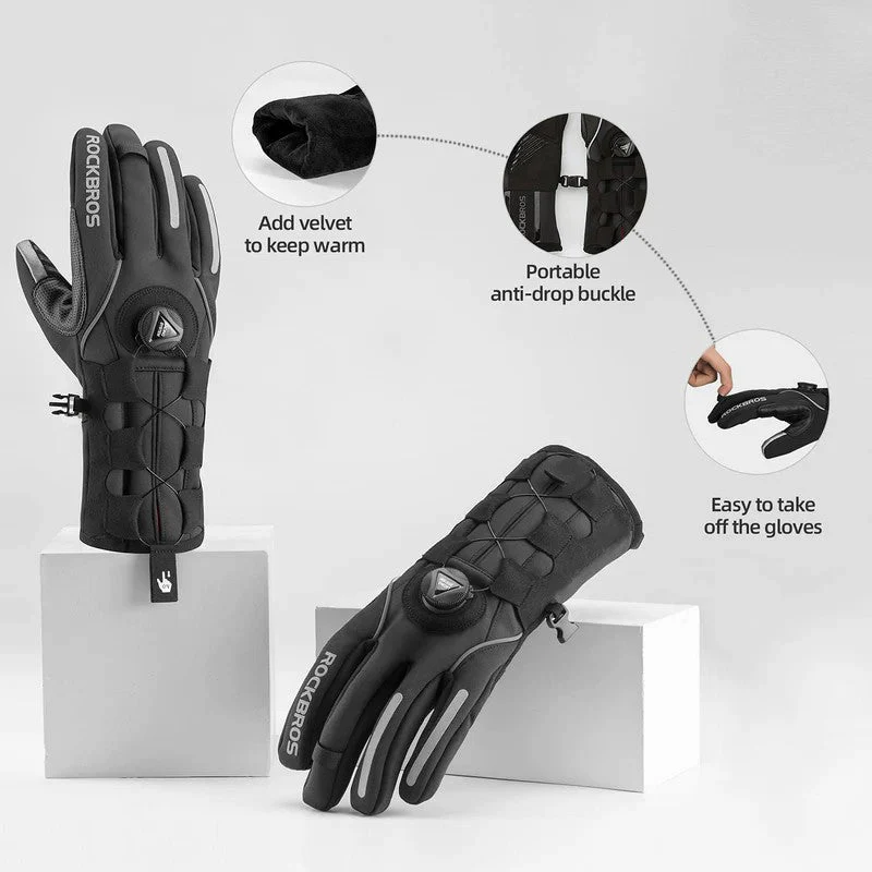 Long Finger Gloves with Fleece Lining & Lock Clip - Image 9