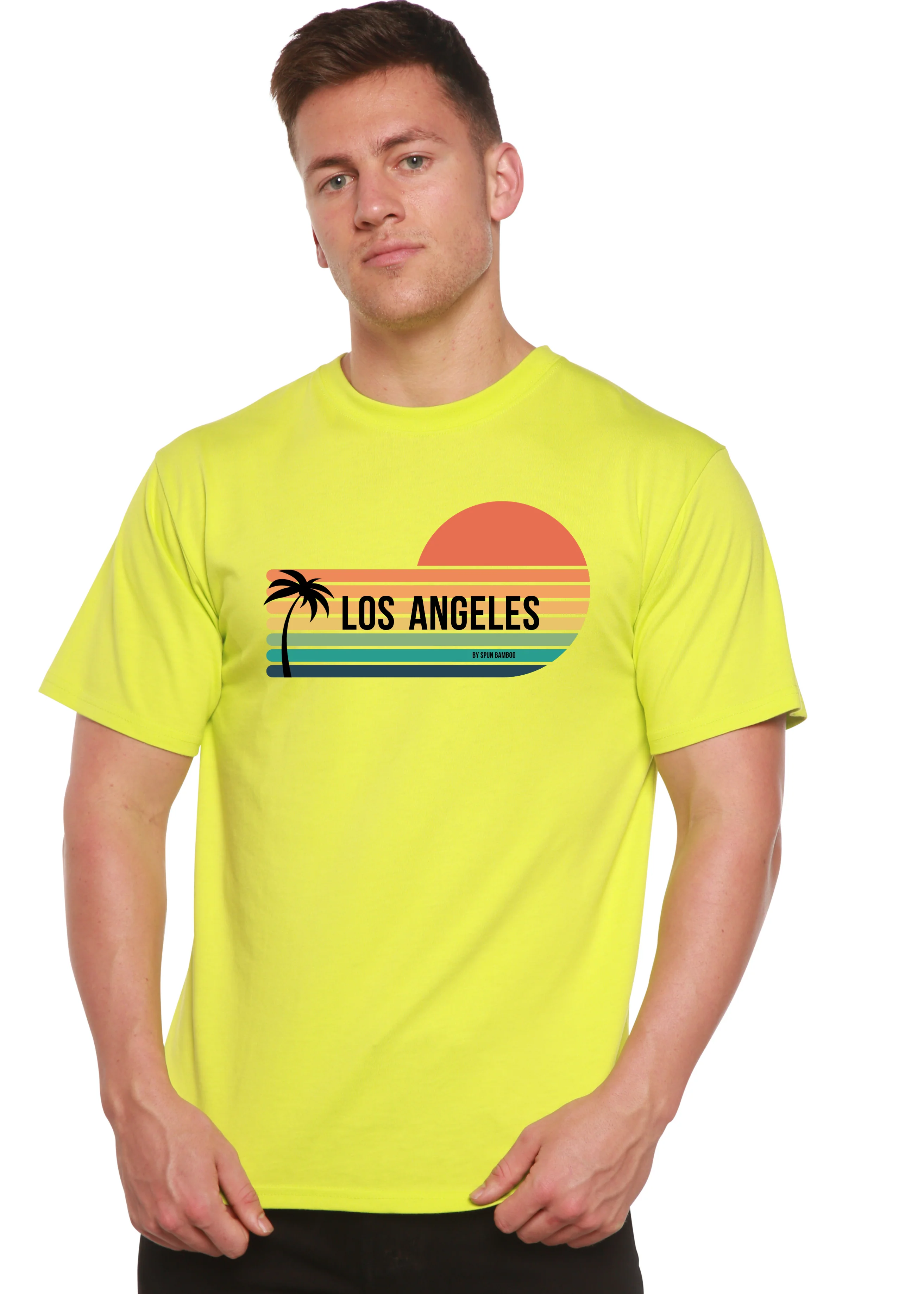 Los Angeles Spun Bamboo Unisex Bamboo Viscose/Organic Cotton Short Sleeve Graphic T-Shirt - Image 8