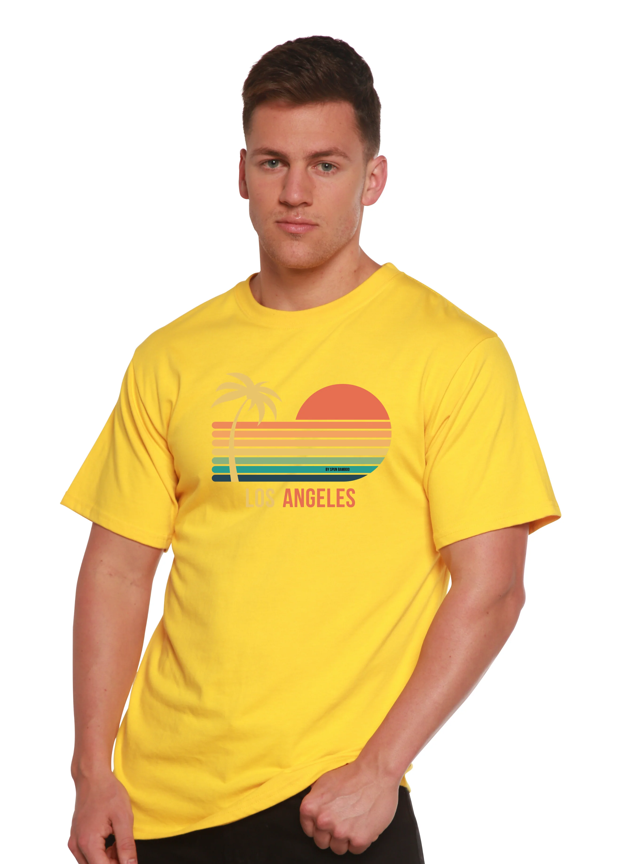 Los Angeles Unisex Bamboo Viscose/Organic Cotton Short Sleeve Graphic T-Shirt - Image 6