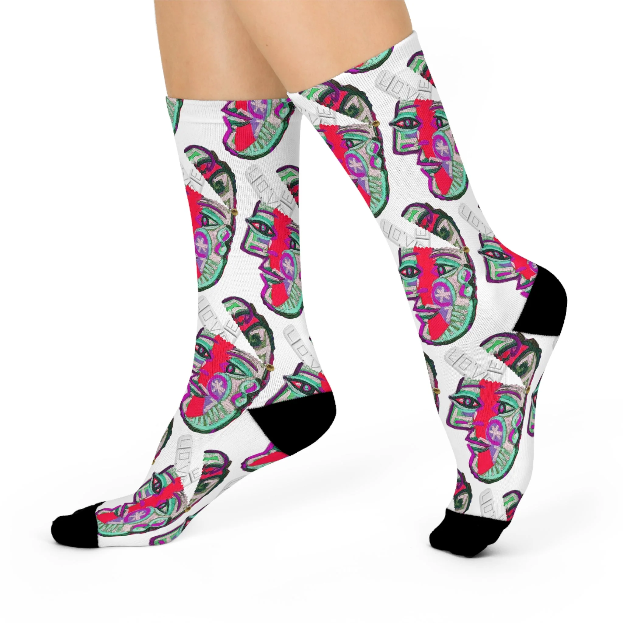 LOVE PILL Cushioned Crew Socks Ivory Powder - Image 3