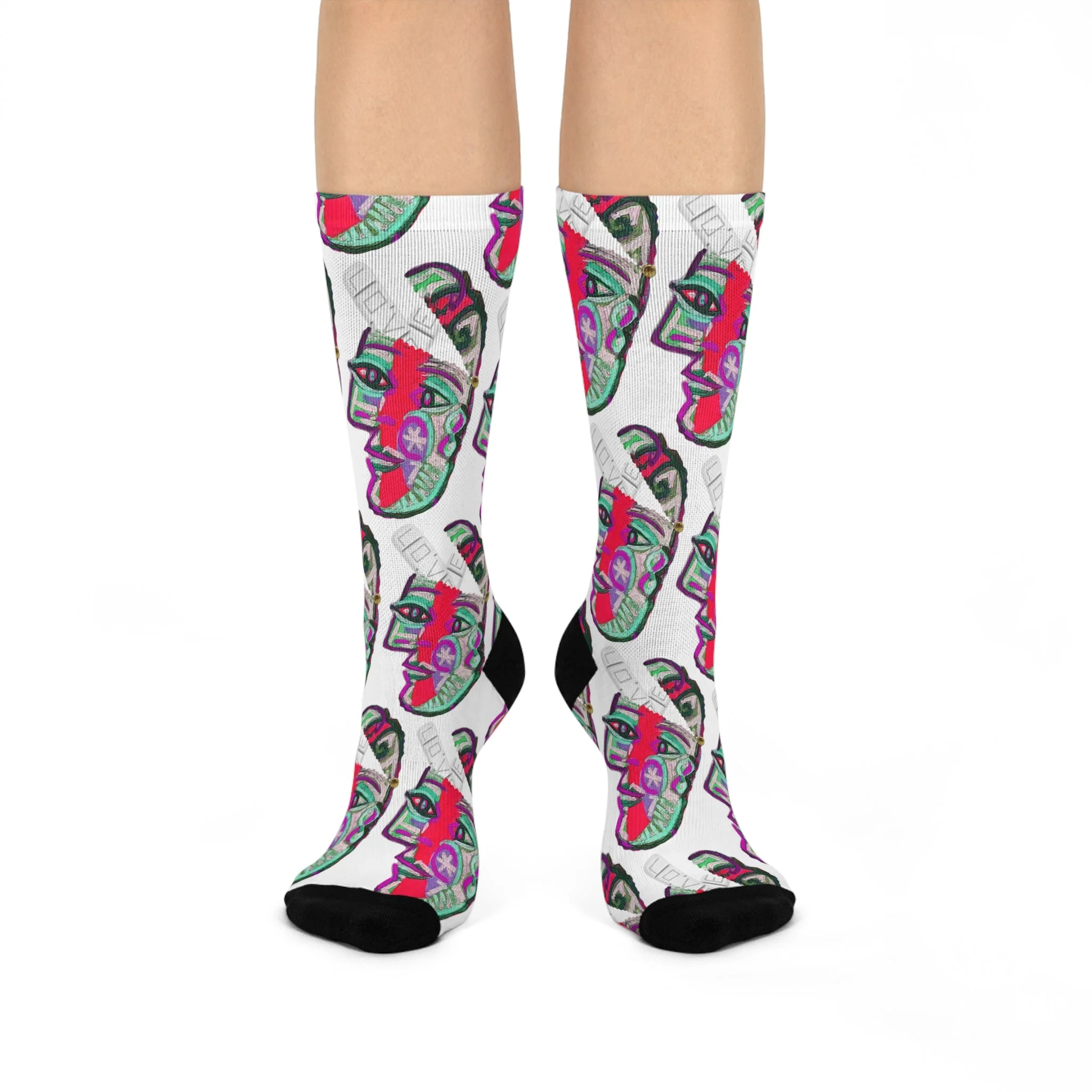 LOVE PILL Cushioned Crew Socks Ivory Powder - Image 4