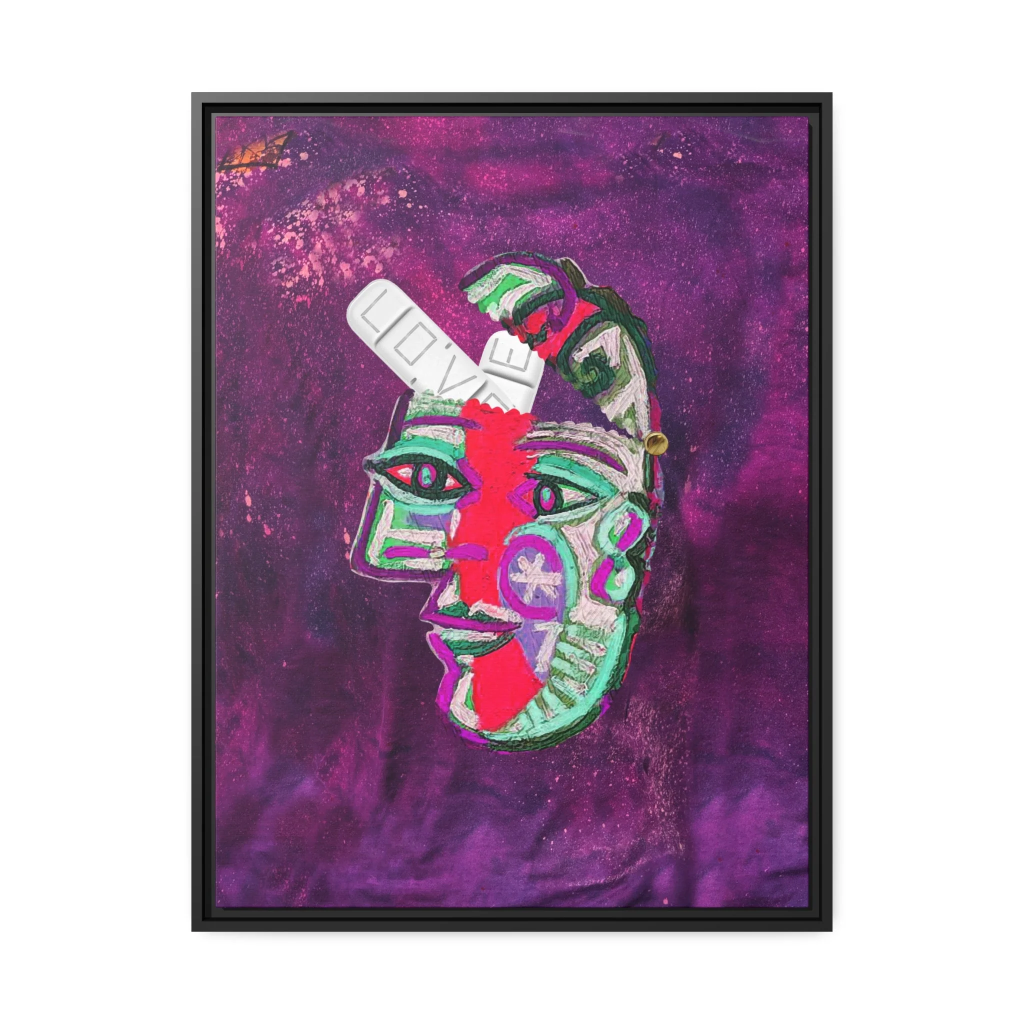 LOVE PILL PYSOP Matte Canvas, Black Frame - Image 4