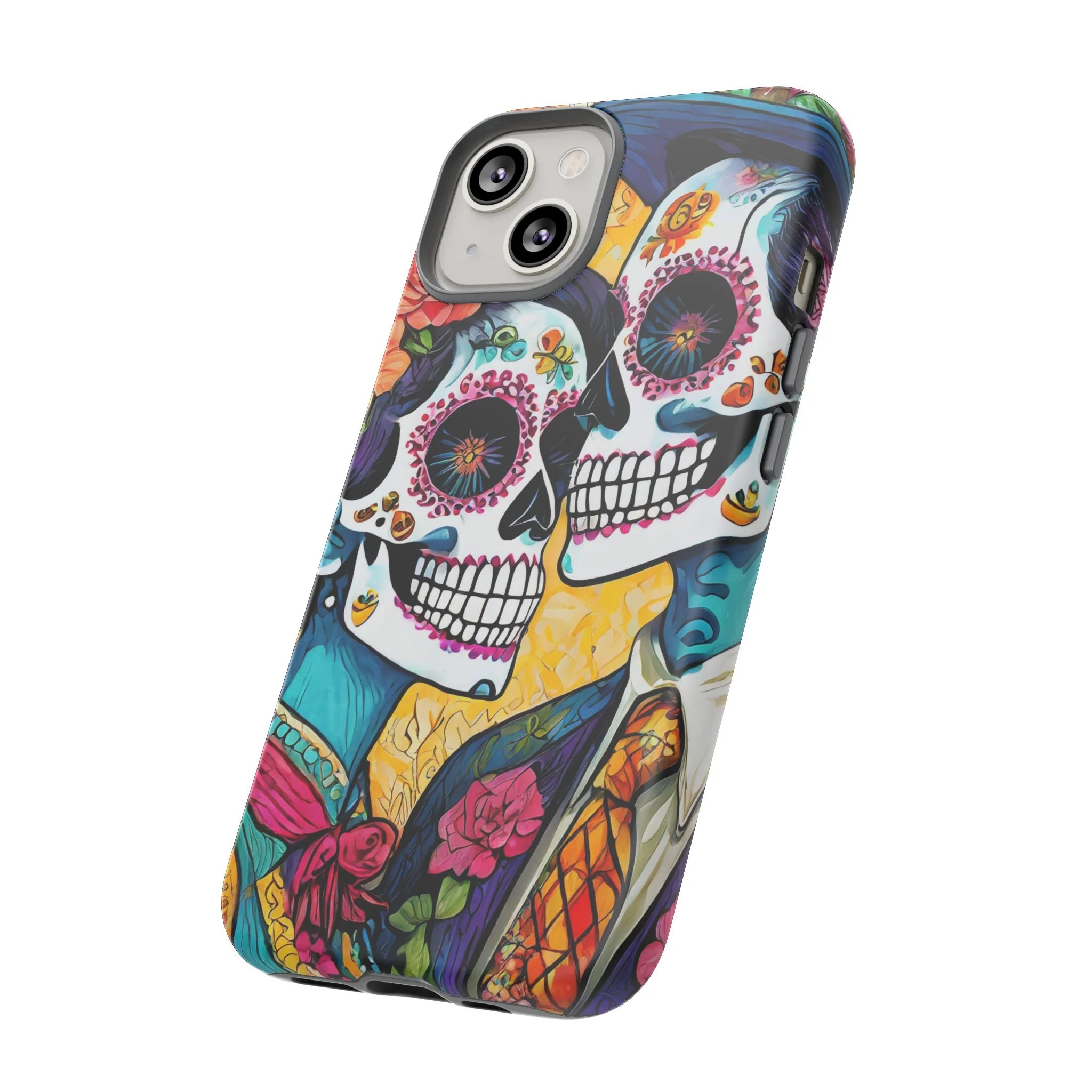 Loving Sugar Skull Couple Tough Phone Case - Image 16