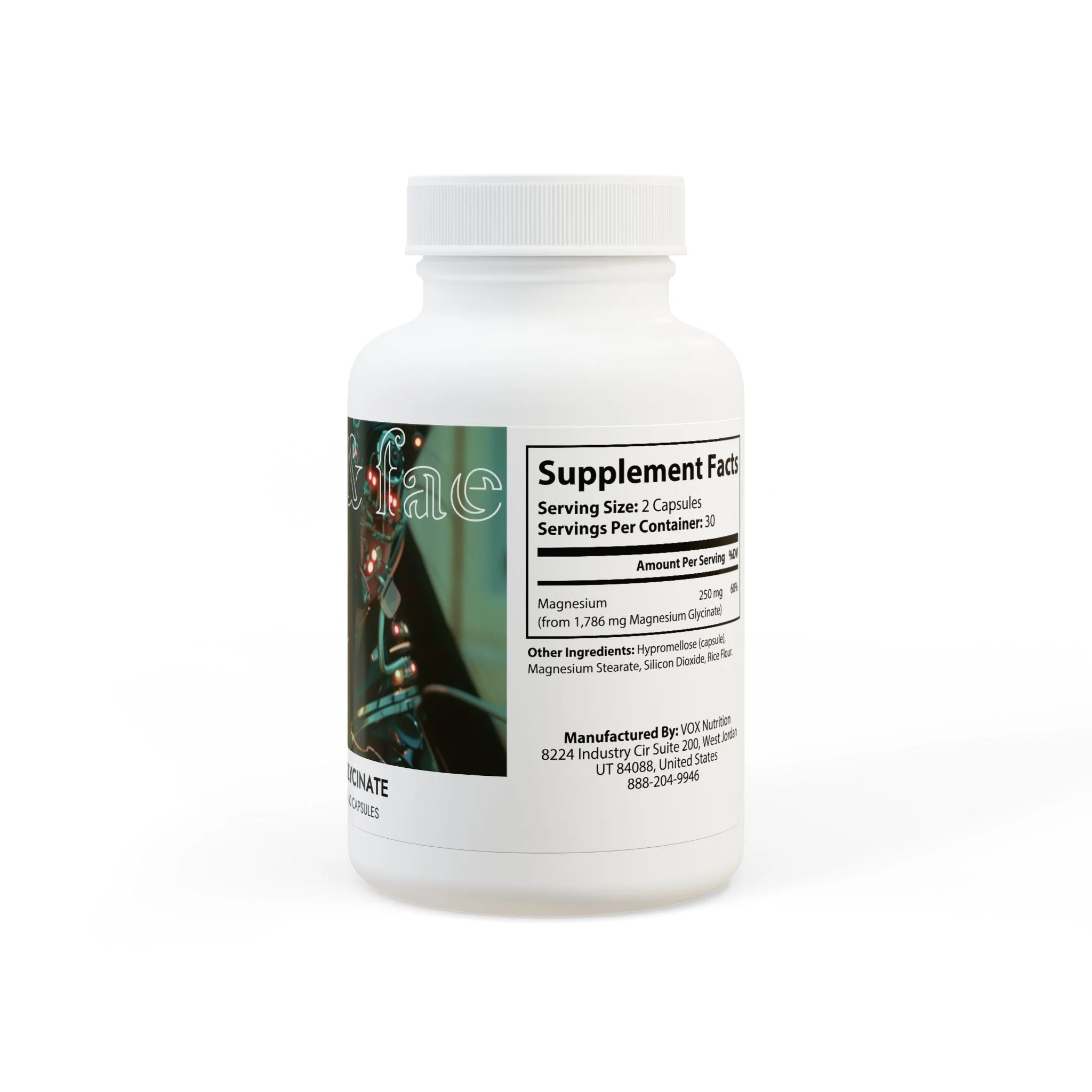 Magnesium Glycinate Supplement (60 Capsules) by Aziza & Fae - Image 3