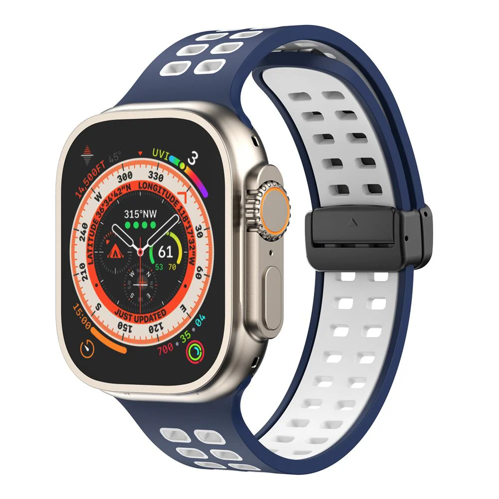 Magnetic Buckle Silicone Apple Watch Band Series 11/10/9/8/7/6/5/4/ SE / Ultra 1/2/3 - Image 12