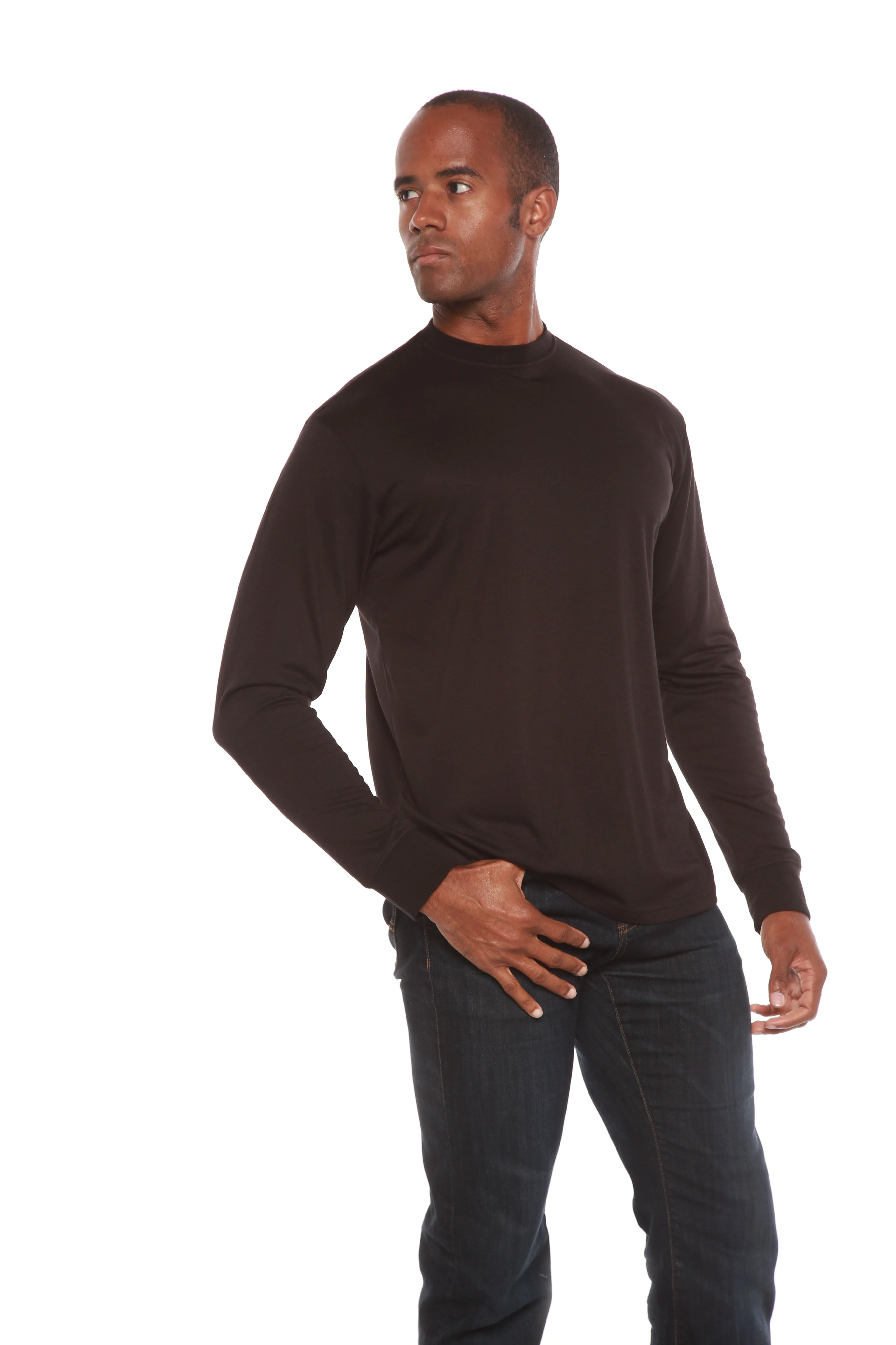 Men's Bamboo Viscose/Organic Cotton Long Sleeve T-Shirt - Image 13