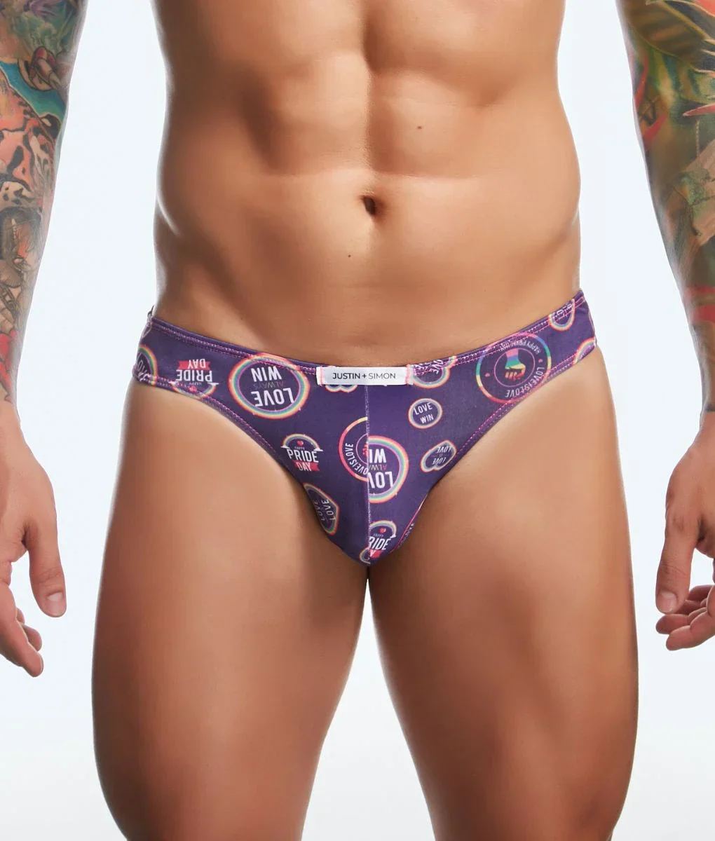 Mens Printed Bikini Briefs by J+S - Image 9