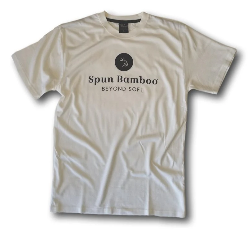 Men's Spun Bamboo Viscose/Organic Cotton Logo T-Shirt - Image 2