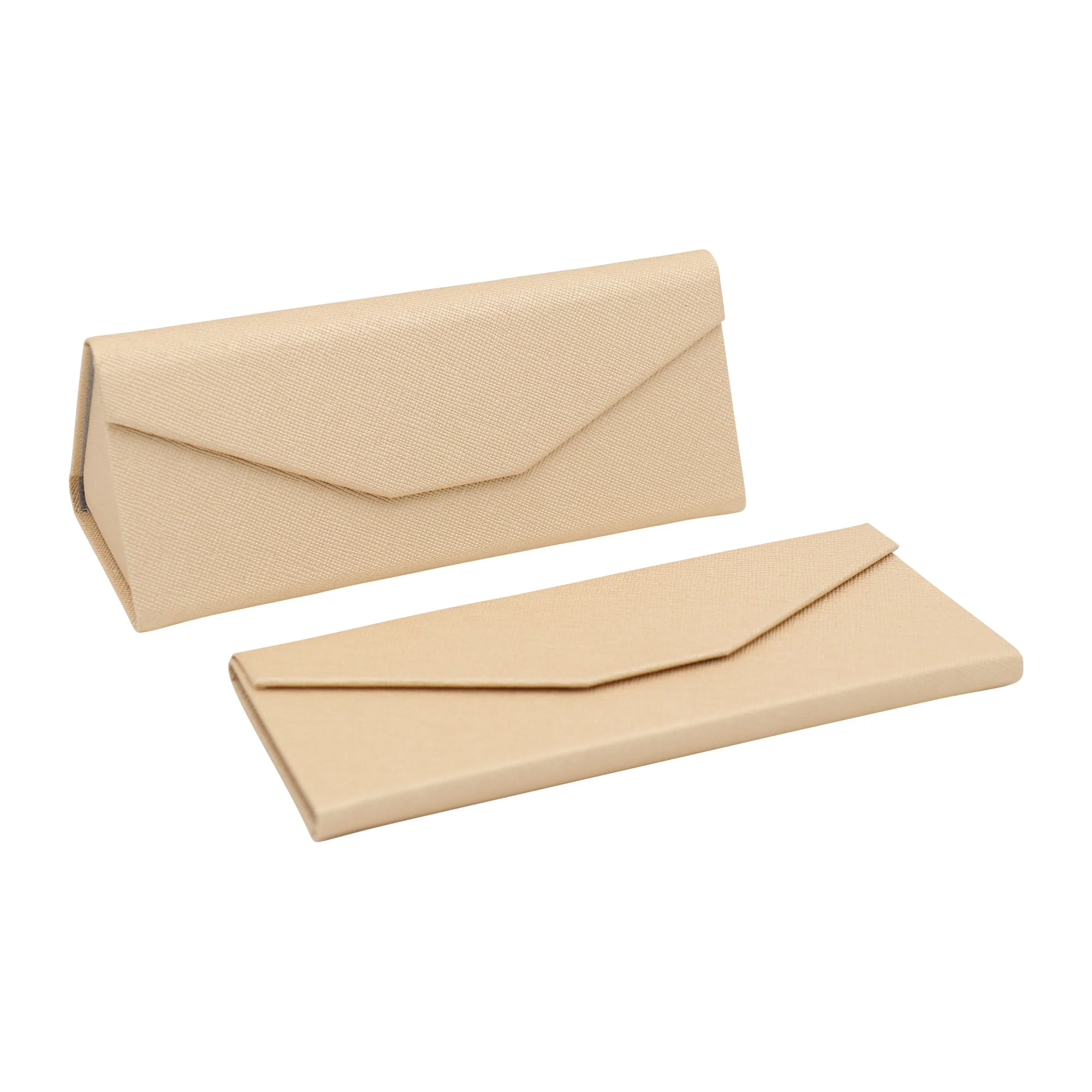 Metallic Gold Glasses Case - Vegan Leather Folding Hard Shell Case