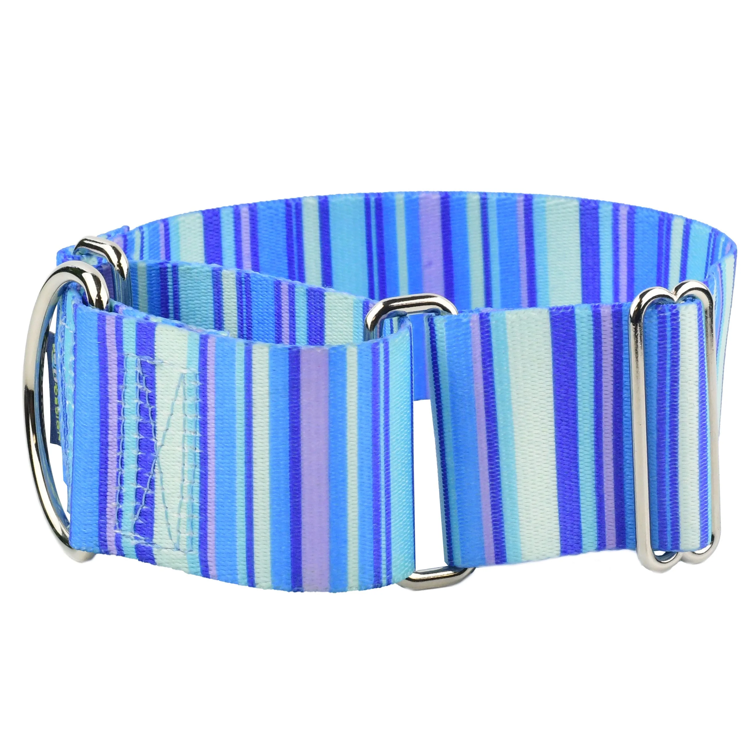 Midnight Stripes 2ā³ Wide Martingale Dog Collar