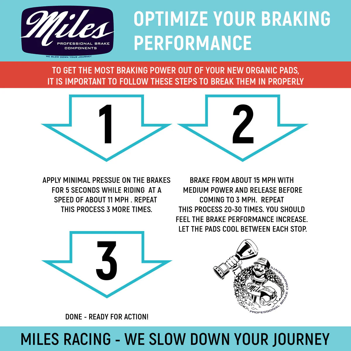 Miles Racing - Disc Pads Organic - Shimano new XTR 2011, FSA, REVER - MI-ORG-26 - Image 5
