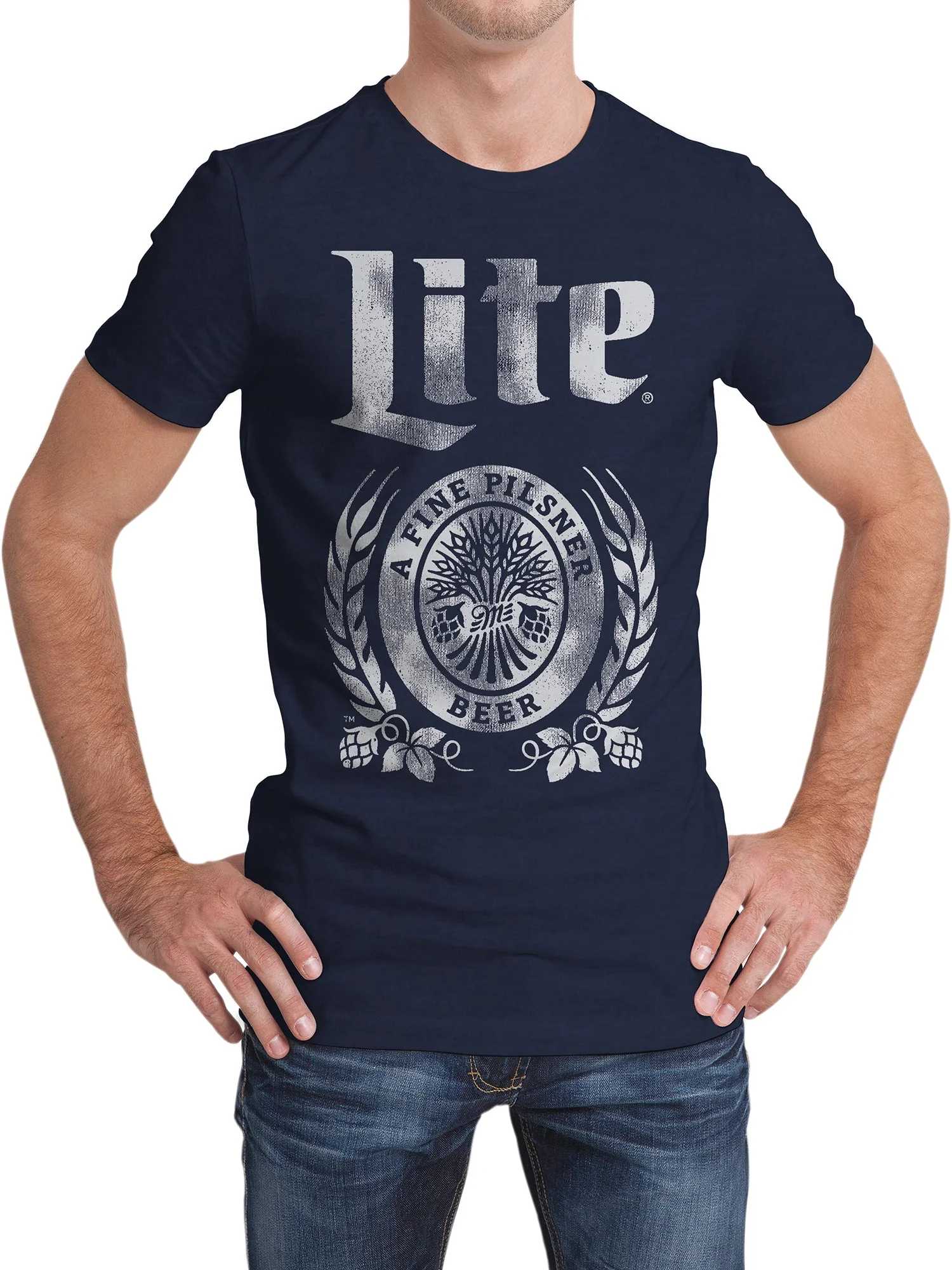 Miller Lite Logo T-Shirt - Navy - Image 3