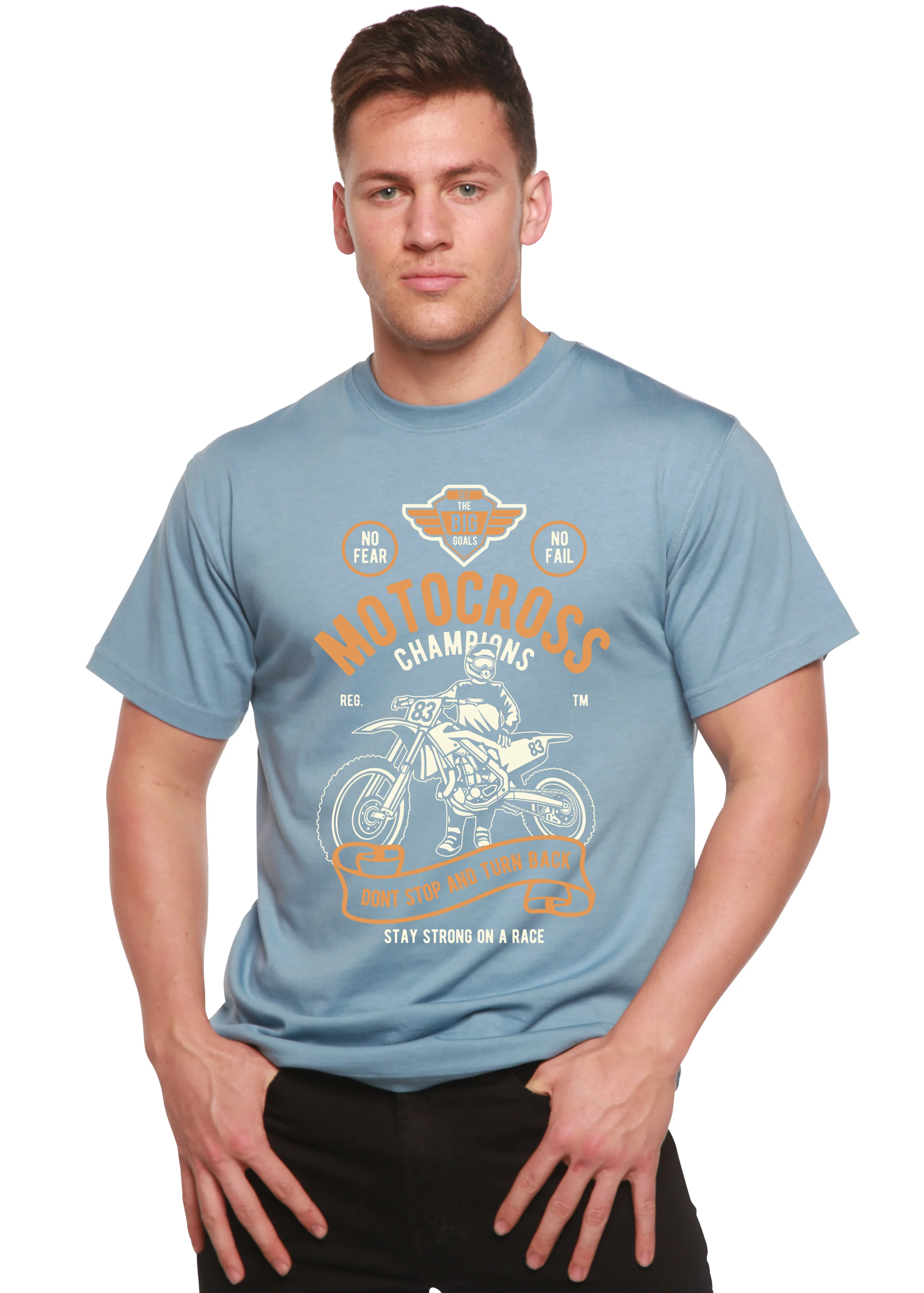 Motocross Champions Men's Bamboo Viscose/Organic Cotton Short Sleeve Graphic T-Shirt - Image 6
