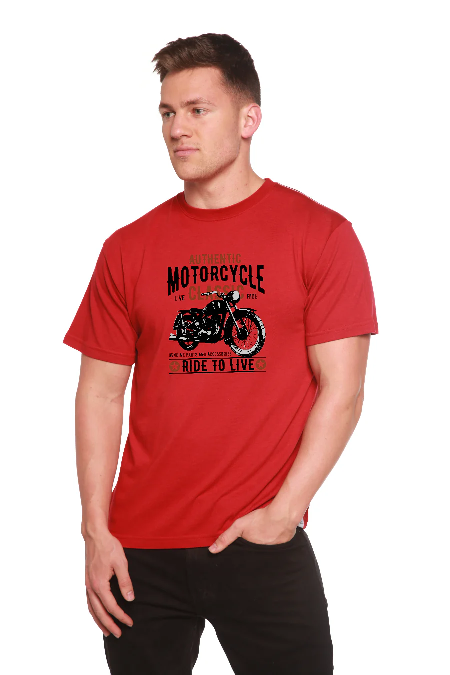 Motorcycle Classic Men's Bamboo Viscose/Organic Cotton Short Sleeve Graphic T-Shirt - Image 11